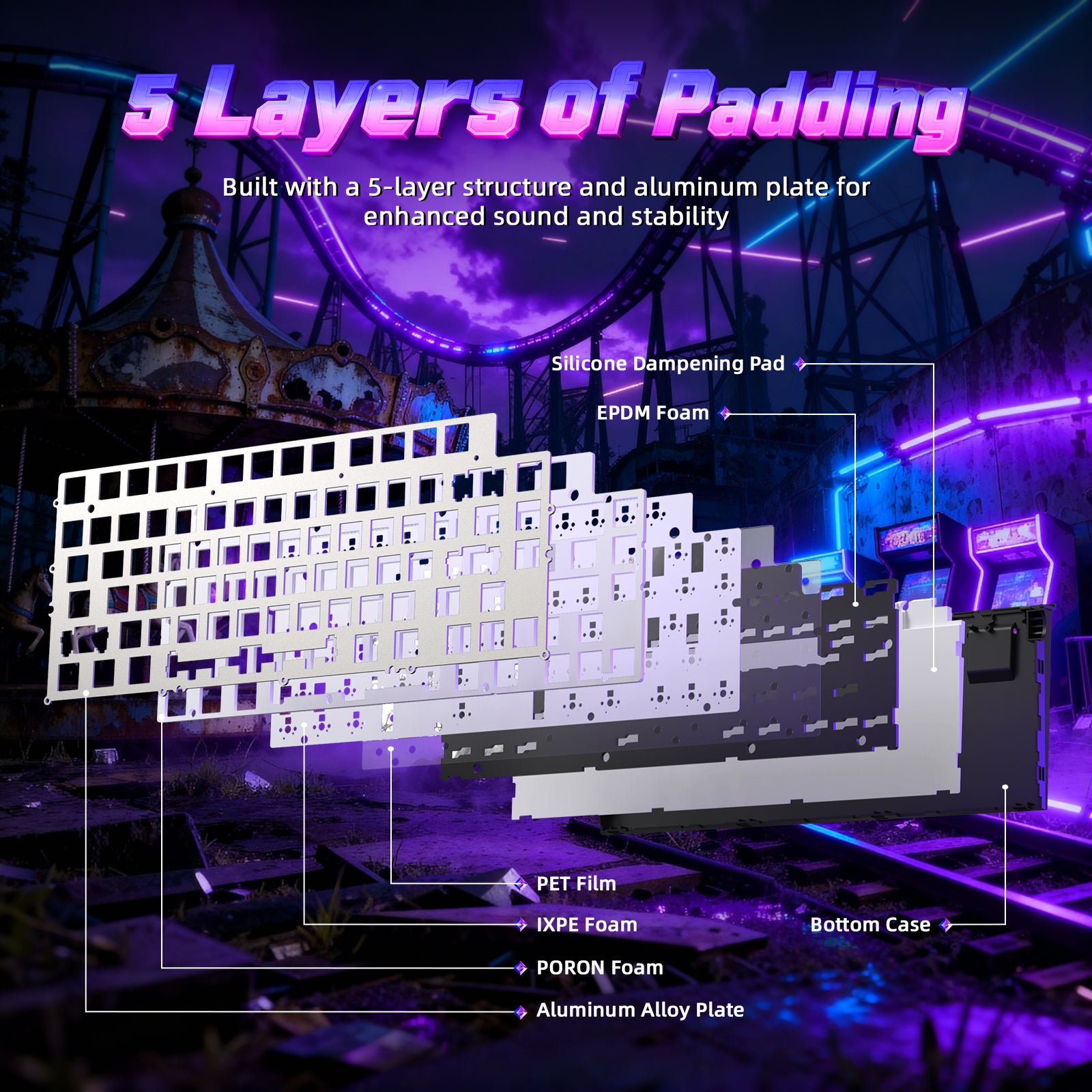 Teclado ATTACK SHARK R85 HE Rapid Trigger com Cabo LED C01ULTRA