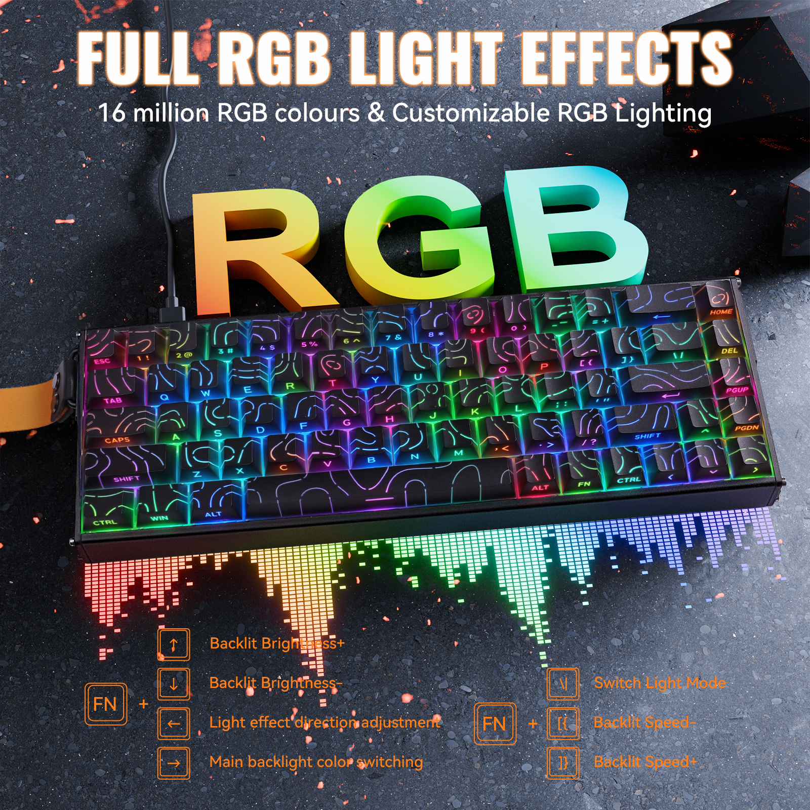 Teclado ATTACK SHARK X68MAX HE Rapid Trigger de Alumínio com Switch Magnético