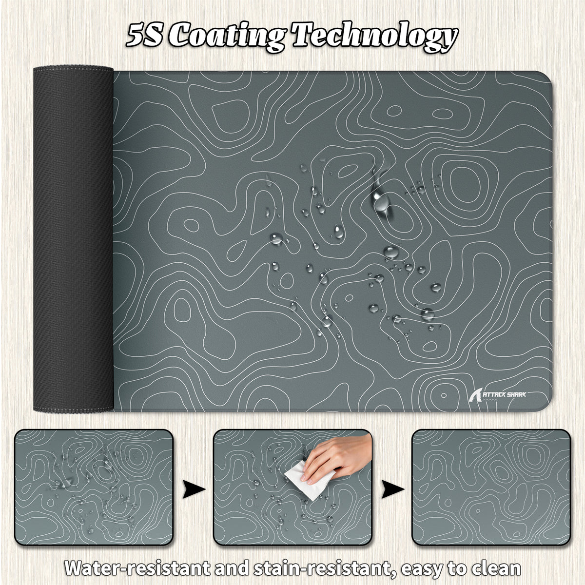 Mousepad Gamer eSport ATTACK SHARK CM02PRO (900x400x4 MM)