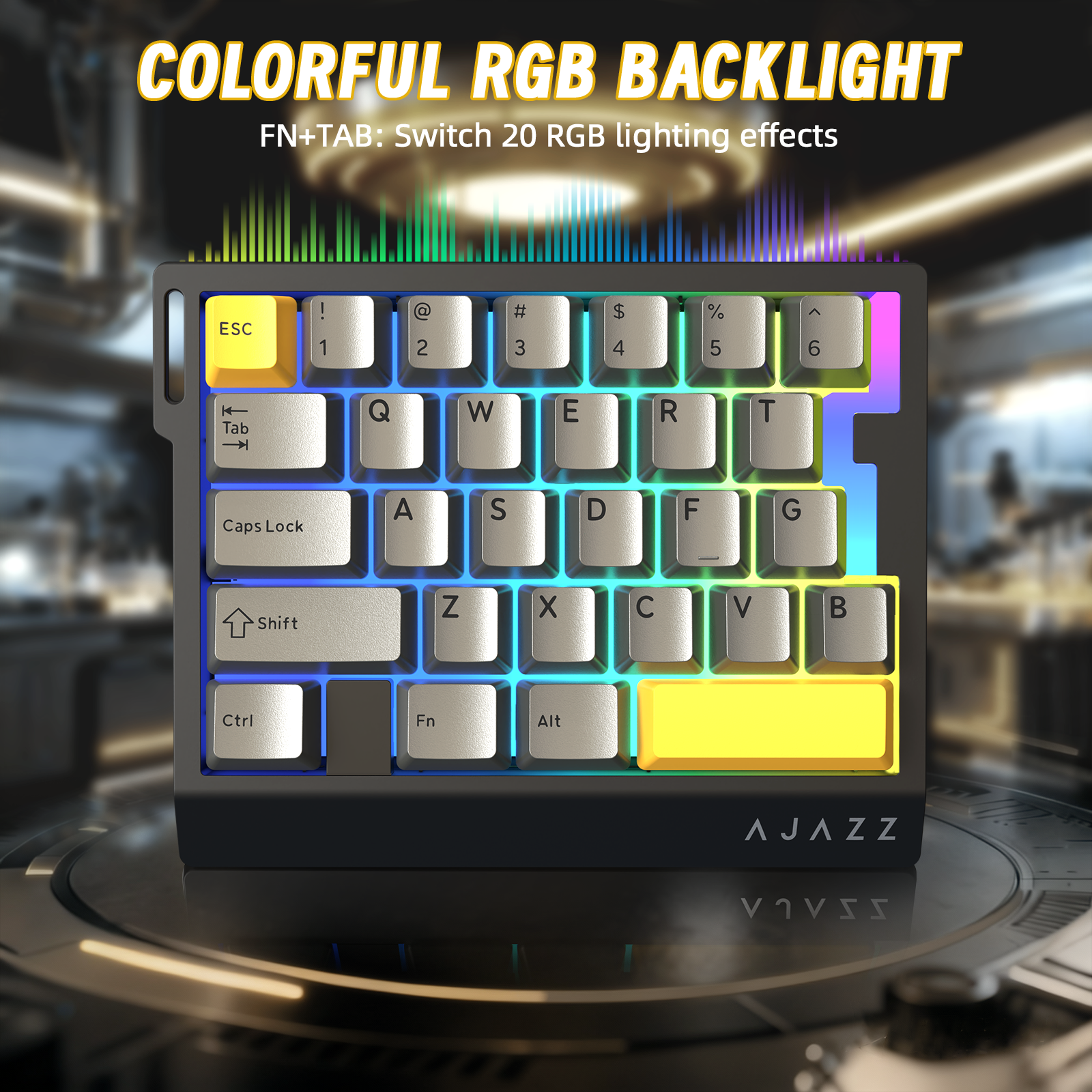 Teclado Gamer com Fio para Uma Mão ATTACK SHARK X AJAZZ AK029
