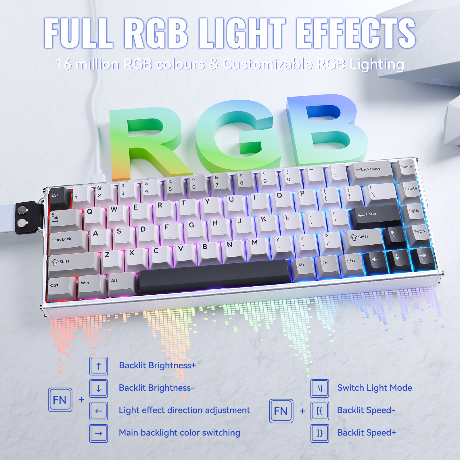 Teclado ATTACK SHARK X68MAX HE Rapid Trigger de Alumínio com Switch Magnético