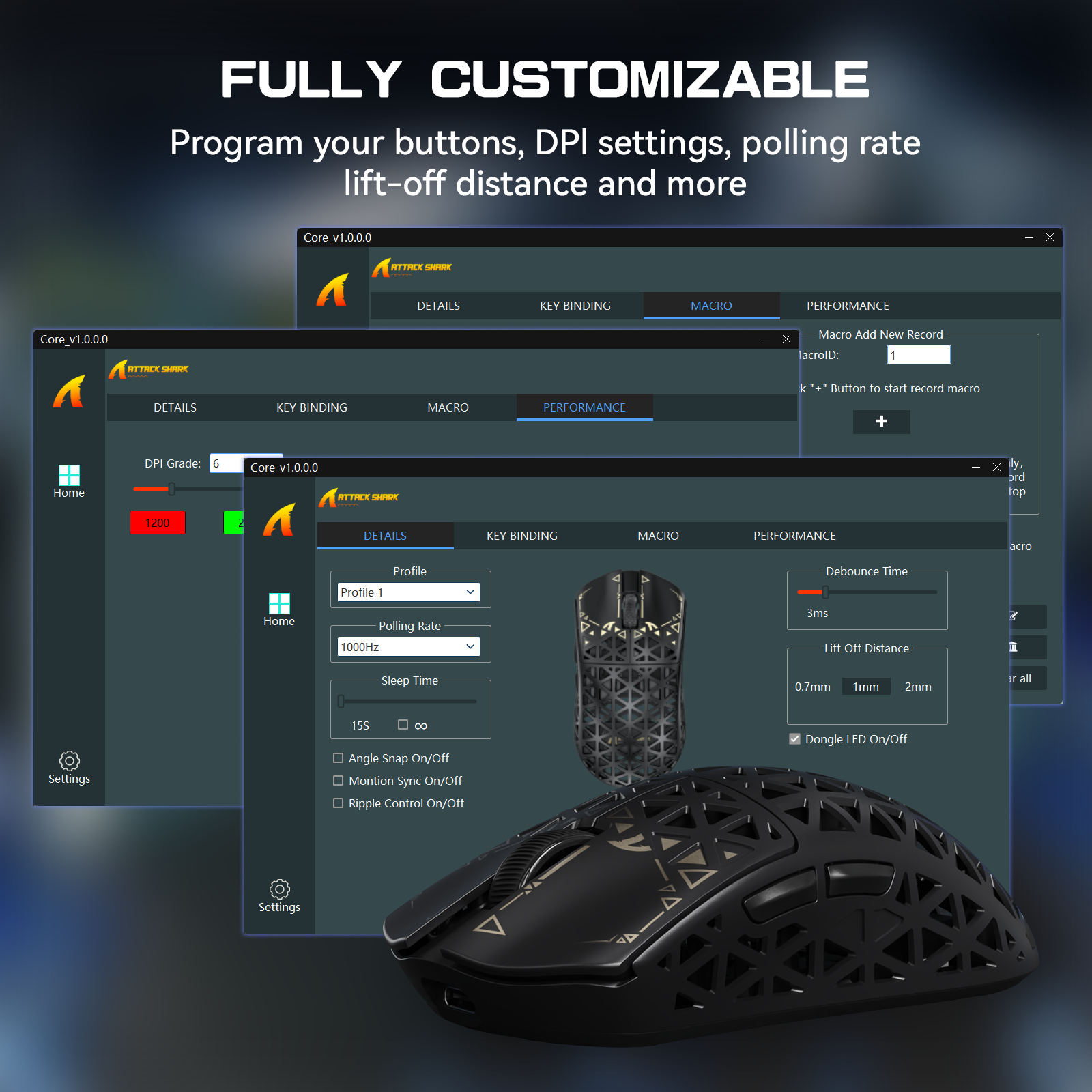 Mouse Gamer Sem Fio ATTACK SHARK R5 ULTRA Fibra de Carbono 8K PAW3950MAX