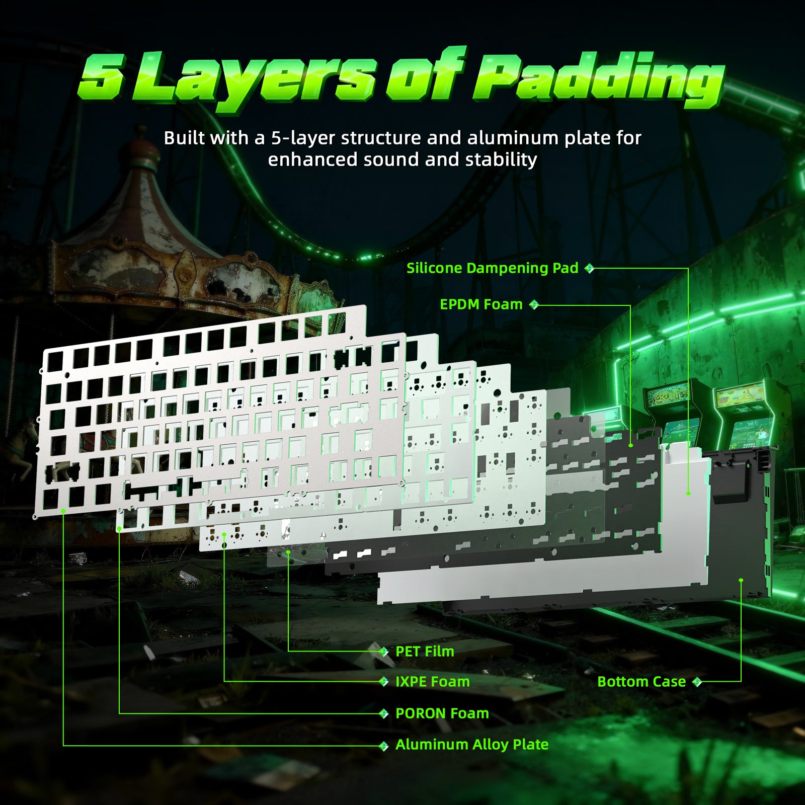 Teclado ATTACK SHARK R85 HE Rapid Trigger com Cabo LED C01ULTRA