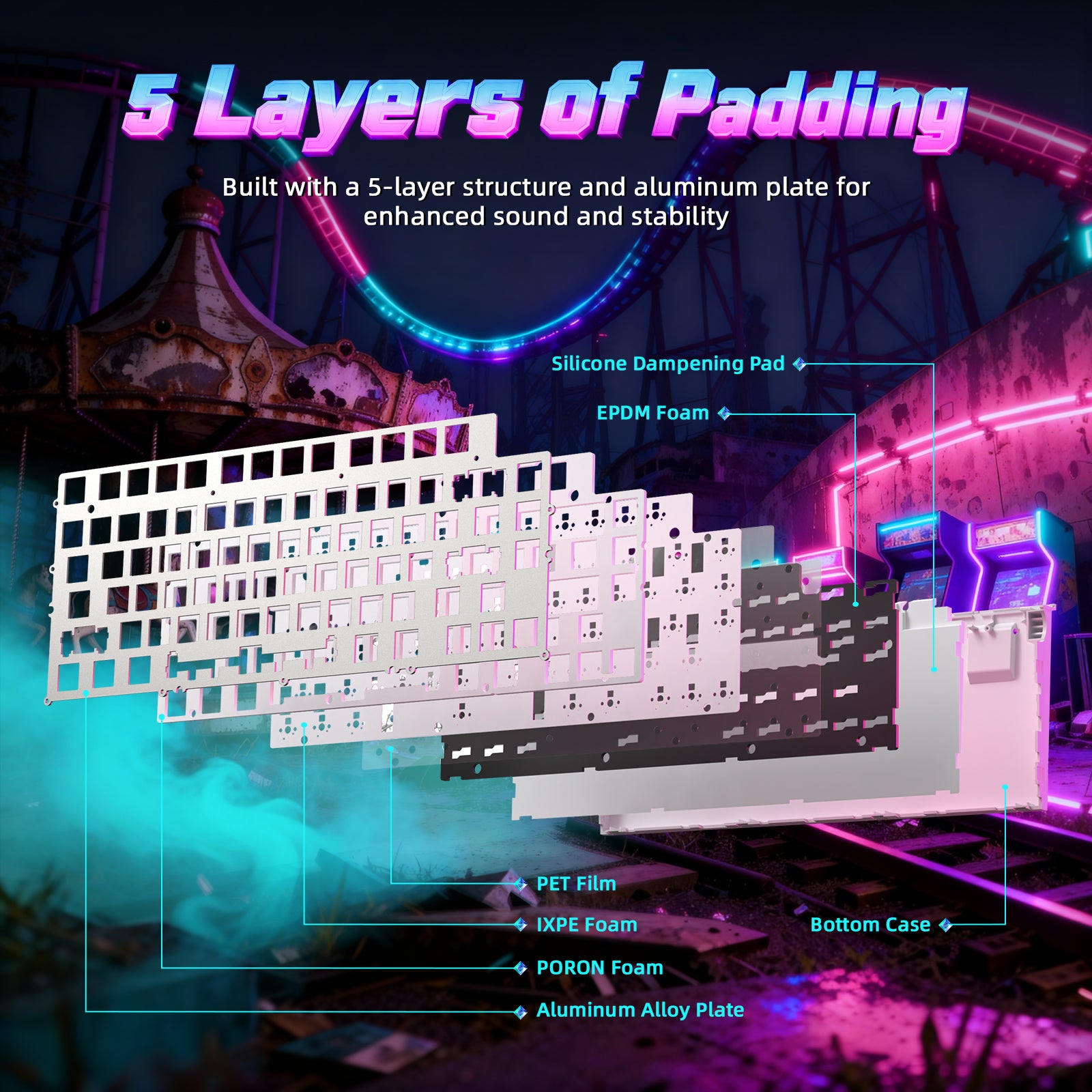 Teclado ATTACK SHARK R85 HE Rapid Trigger com Cabo LED C01ULTRA