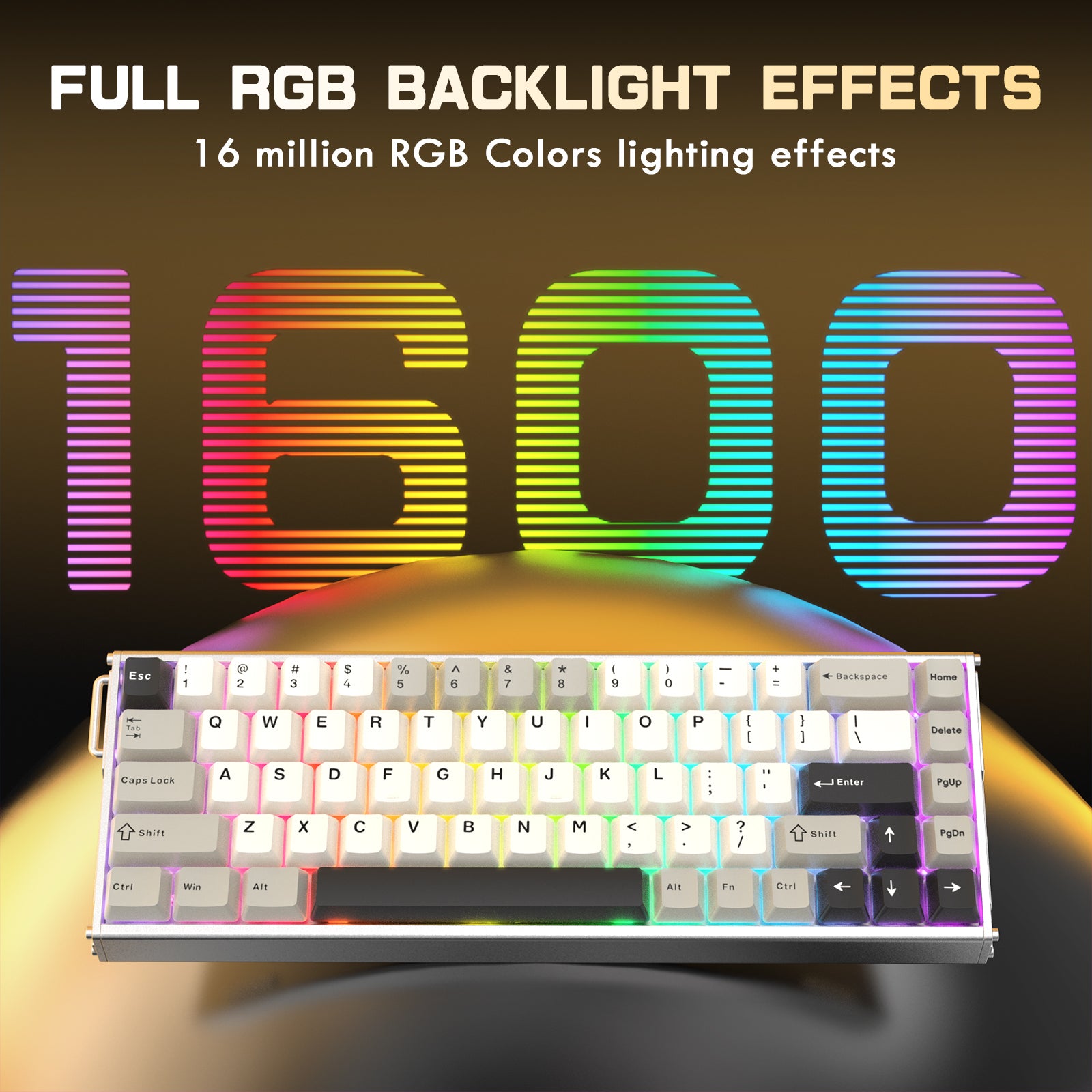 Teclado ATTACK SHARK X68MAX HE Rapid Trigger CNC de Alumínio com Switch Magnético e Cabo Enrolado RGB C01Ultra