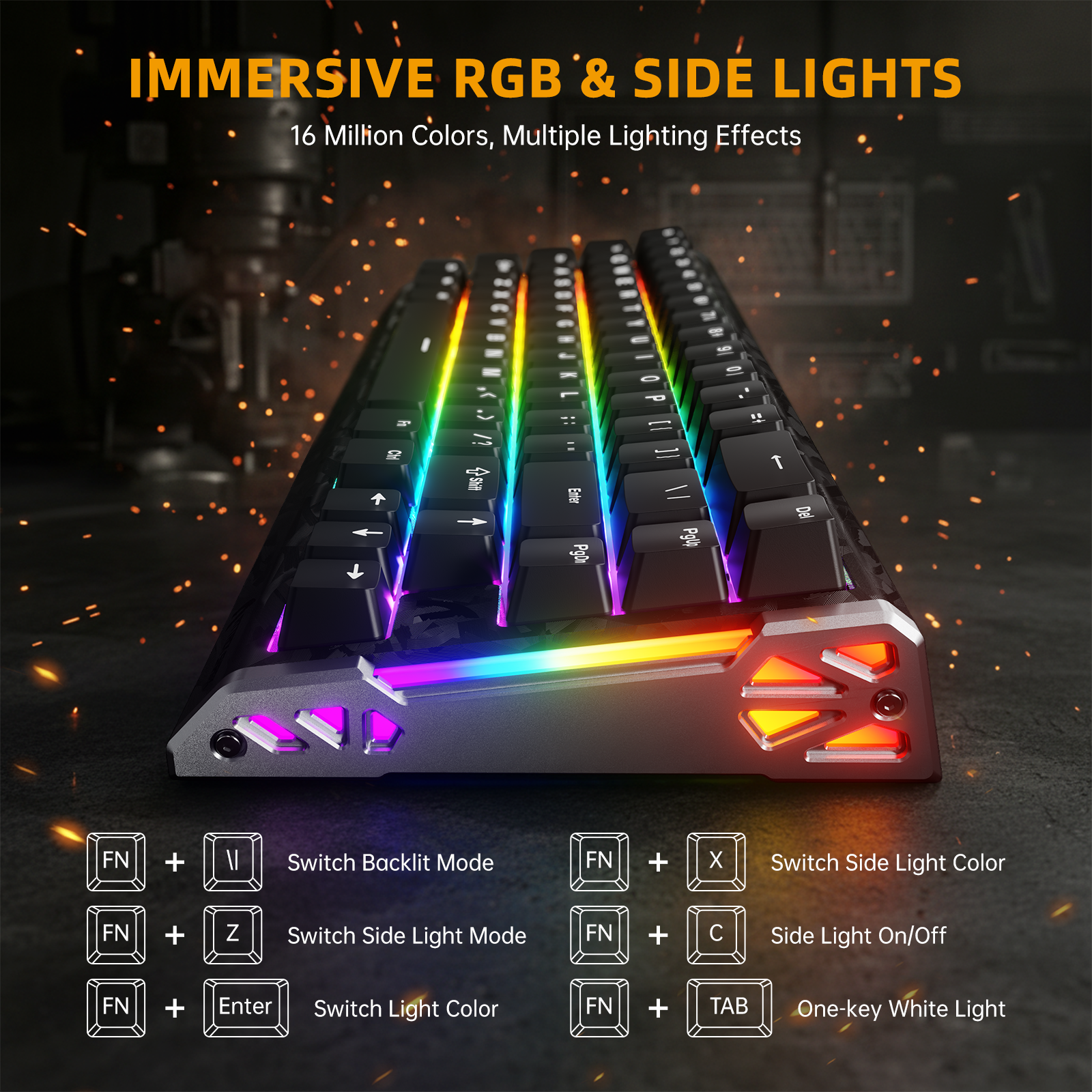 Teclado ATTACK SHARK R68 HE Rapid Trigger com Switch Magnético em Fibra de Carbono
