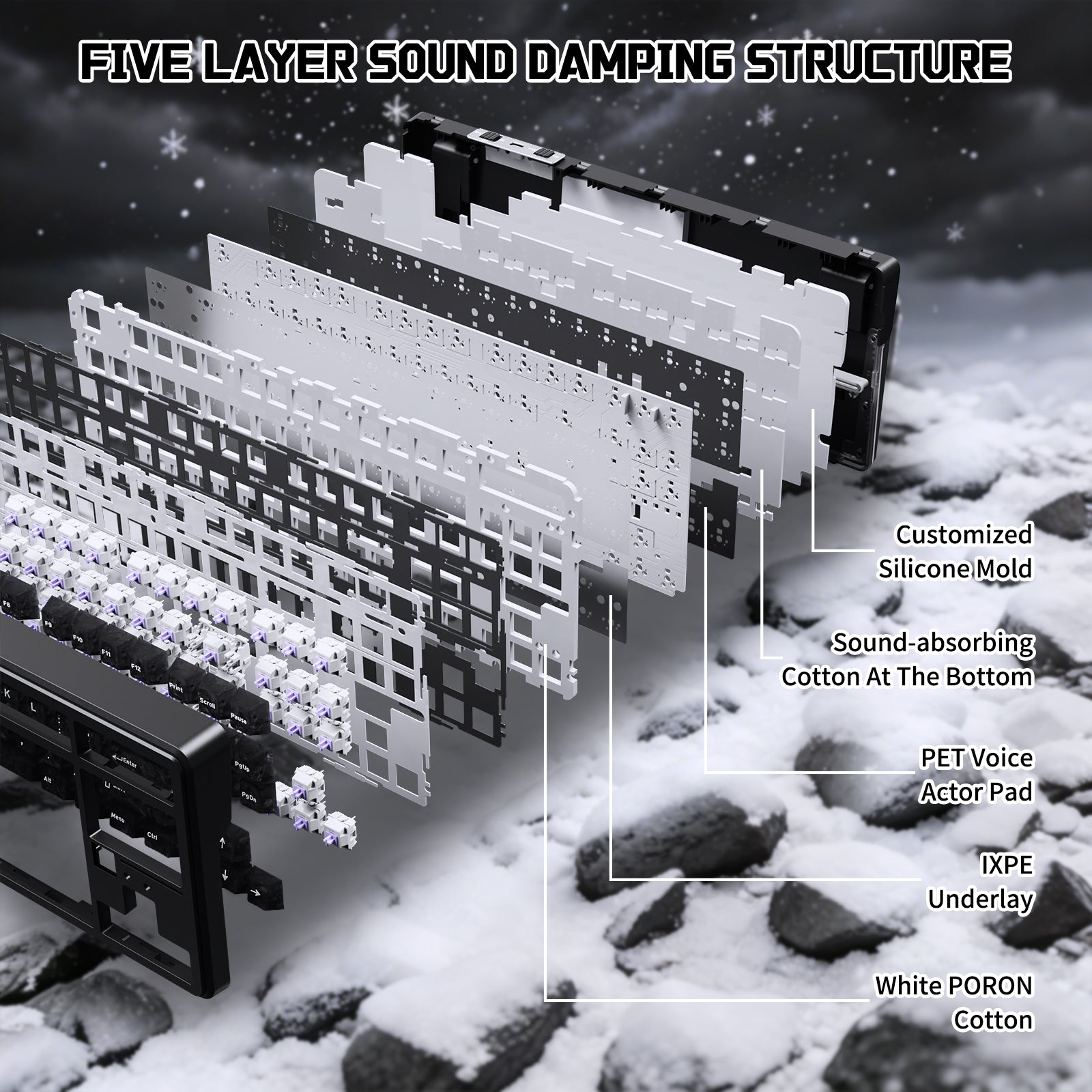Teclado Mecânico Sem Fio ATTACK SHARK X87 ULTRA com Receptor Sem Fio 8K