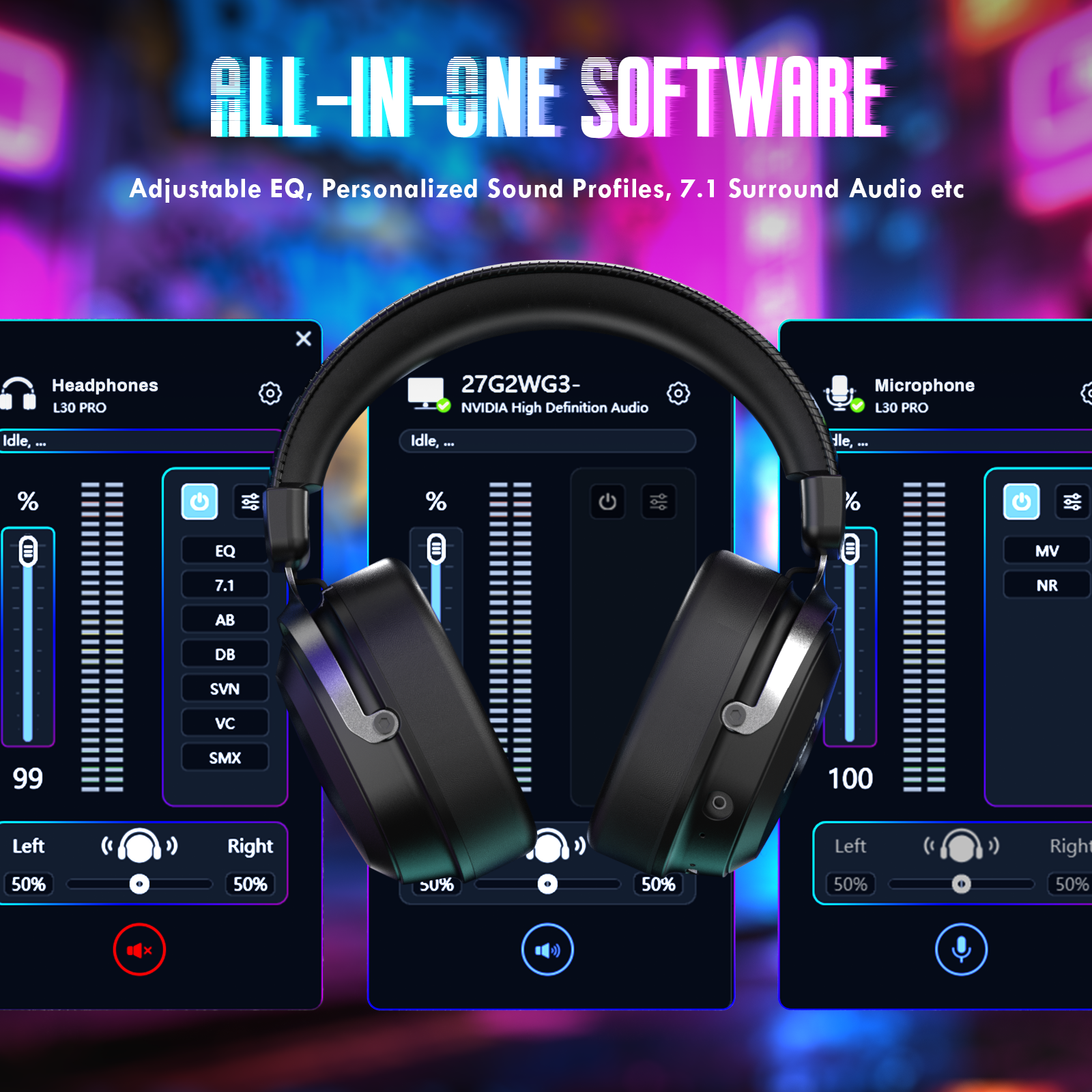 Headset Gamer Sem Fio ATTACK SHARK L30PRO