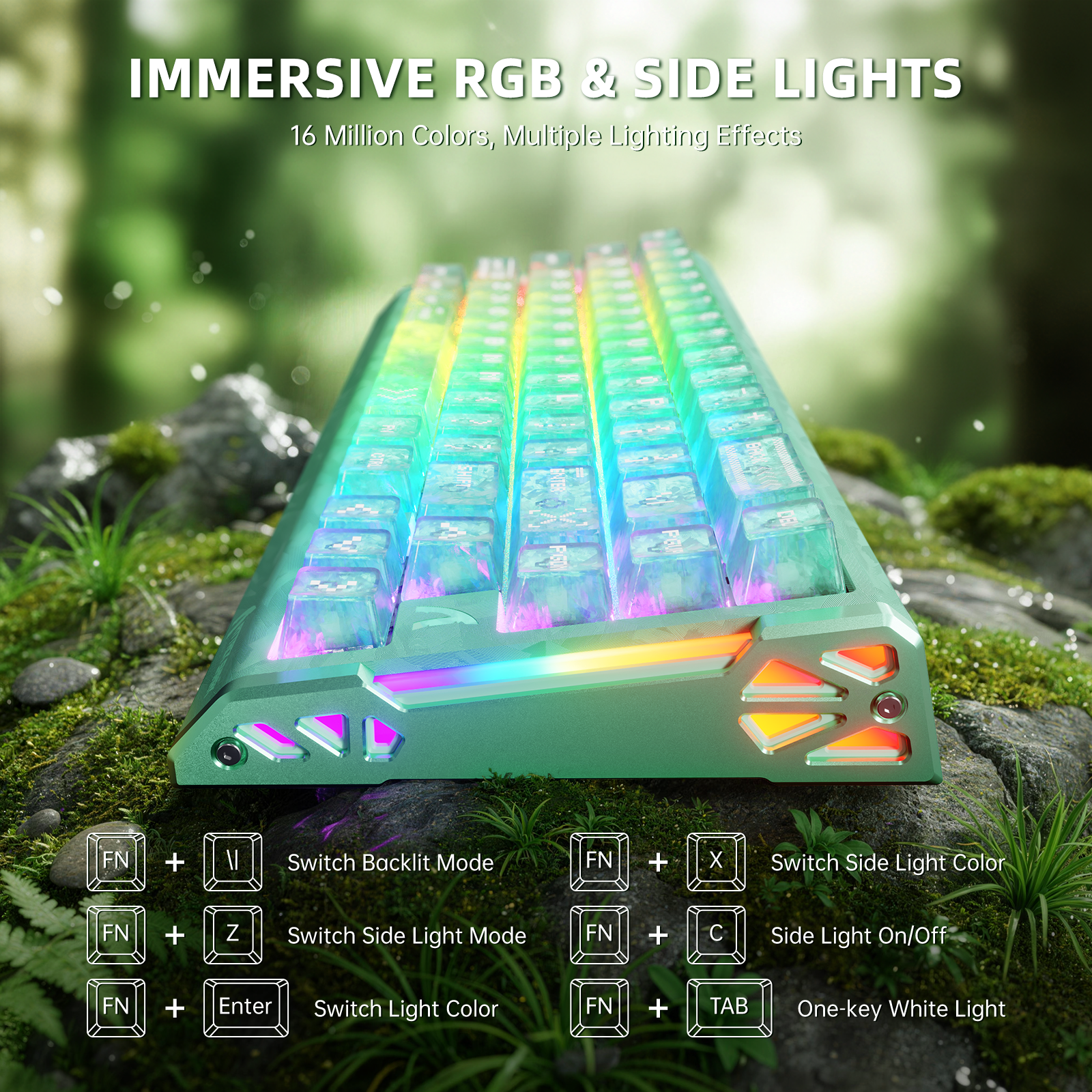 Teclado ATTACK SHARK R68 HE Rapid Trigger com Switch Magnético em Fibra de Carbono