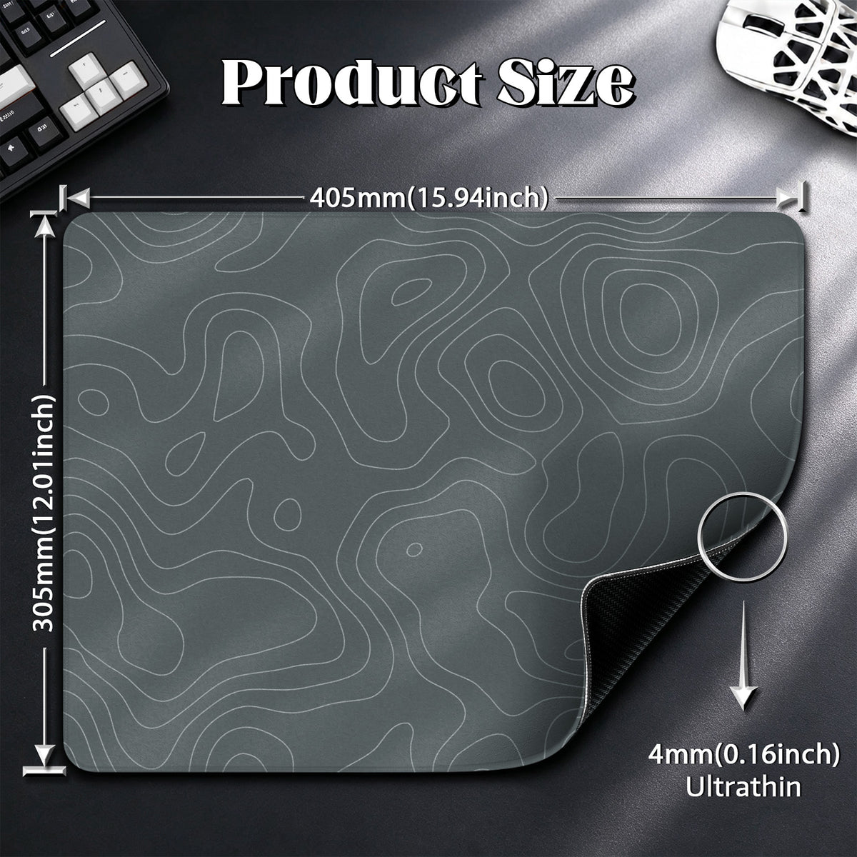 Mousepad gamer eSport ATTACK SHARK CM02SE (405x305x4 MM)
