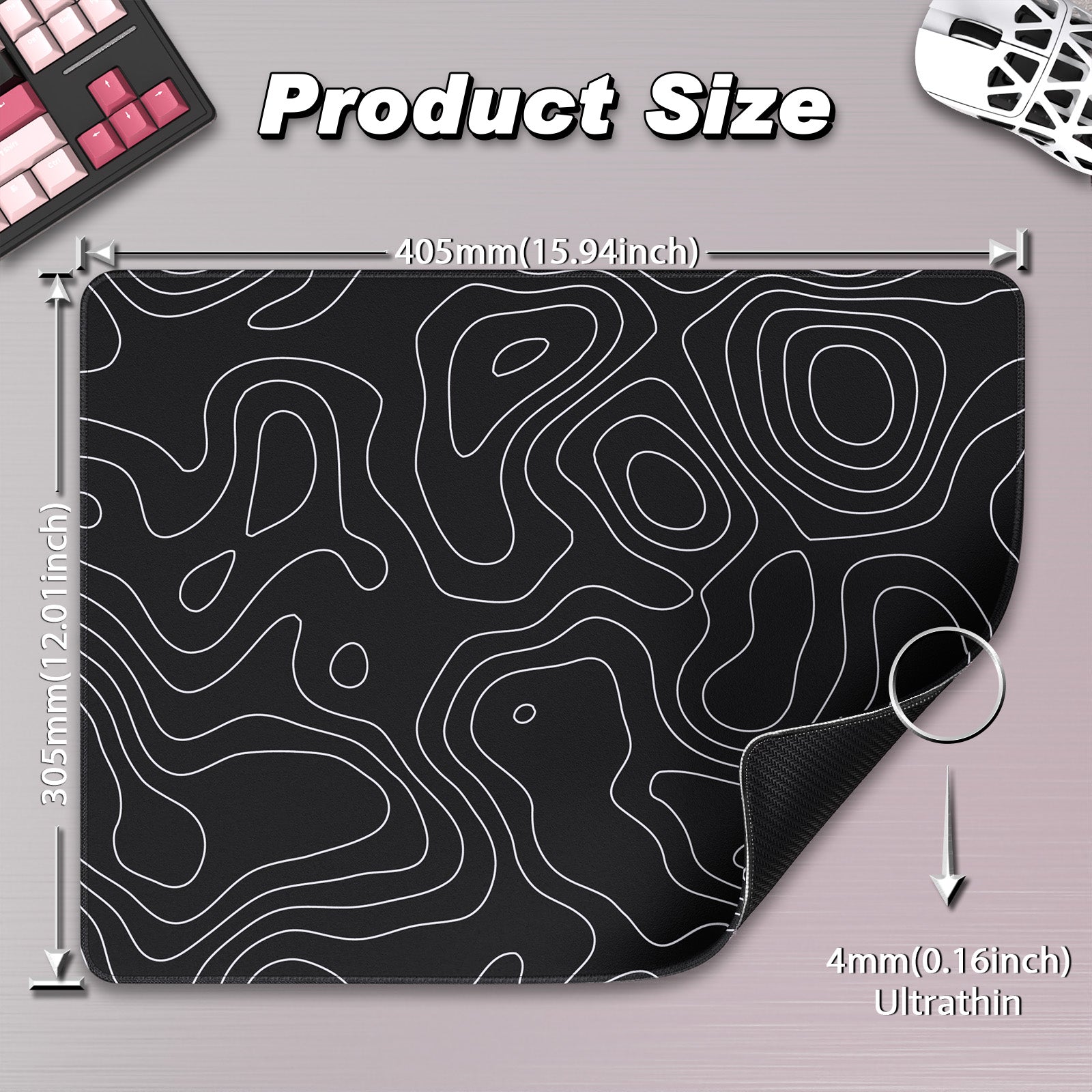 Mousepad Gamer eSport ATTACK SHARK CM02SE (410x310x4 MM)