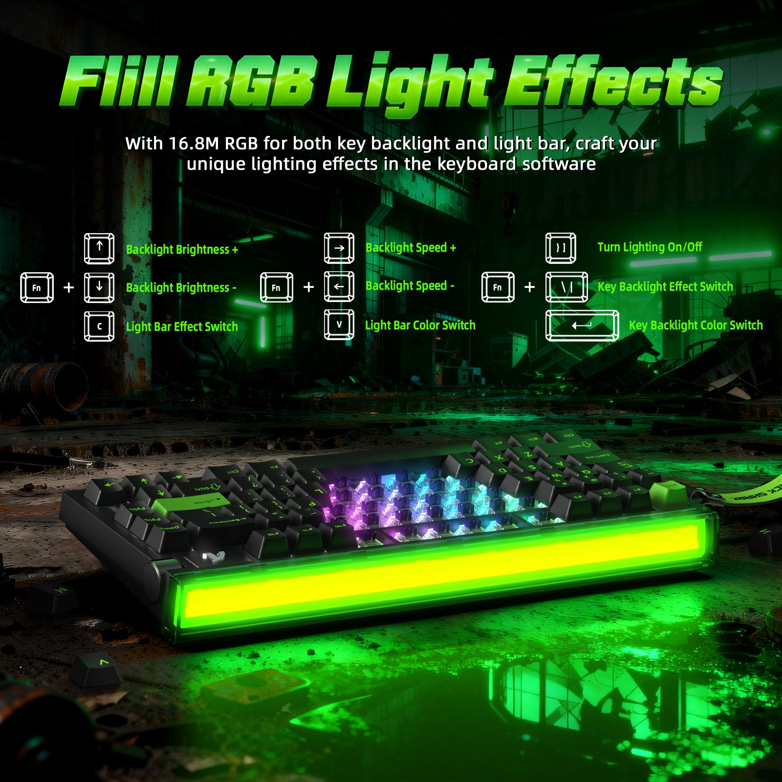 Teclado ATTACK SHARK R85 HE Rapid Trigger com Cabo LED C01ULTRA