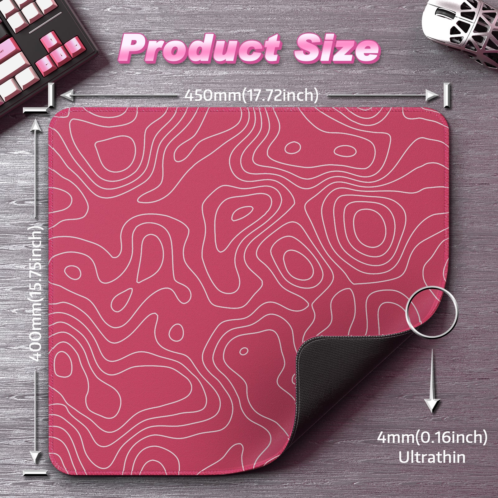 ATTACK SHARK CM02 Mousepad Gamer eSport (450x400x4 MM)