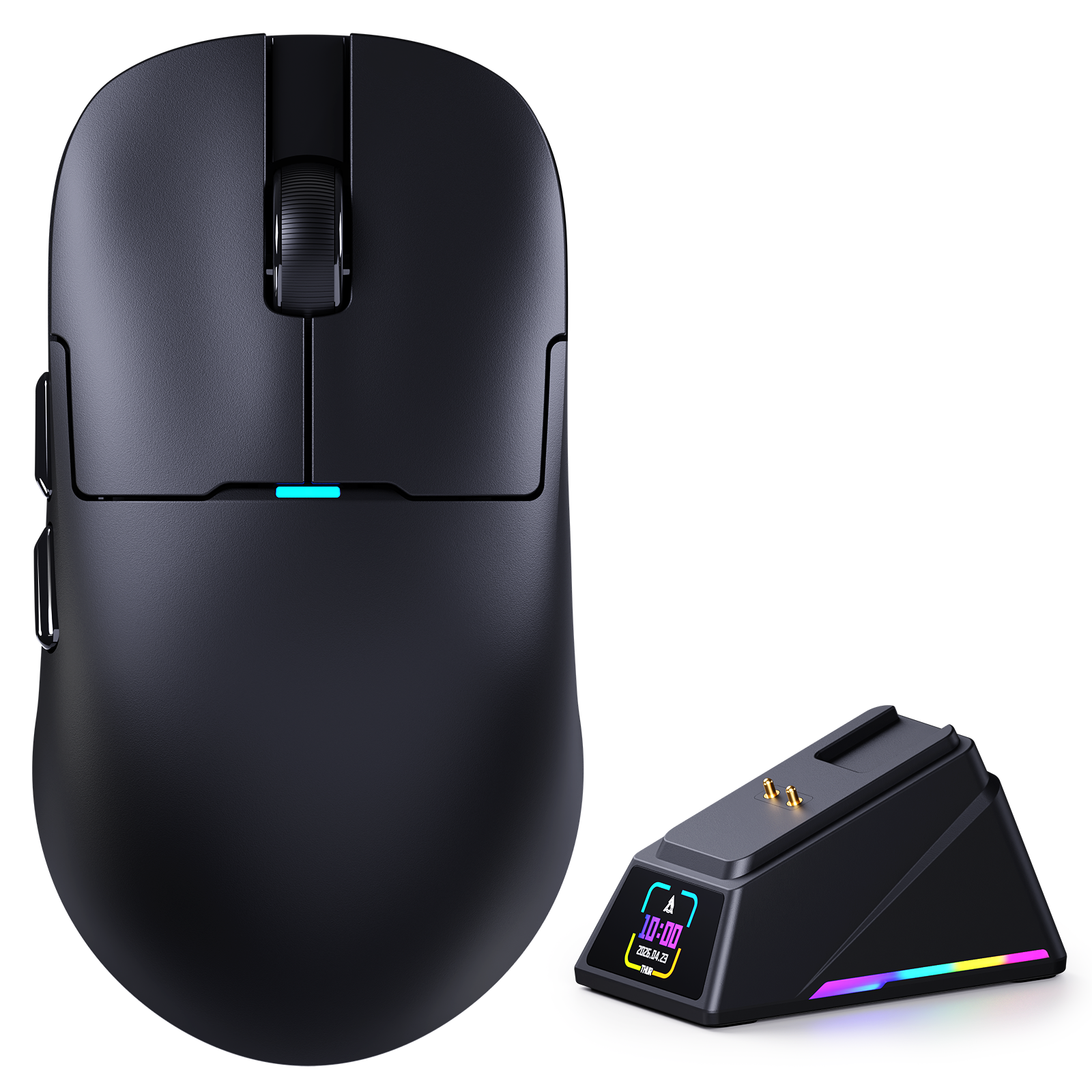 ATTACK SHARK x AJAZZ AJ159 APEX tri-mode gaming mouse with charging dock and display
