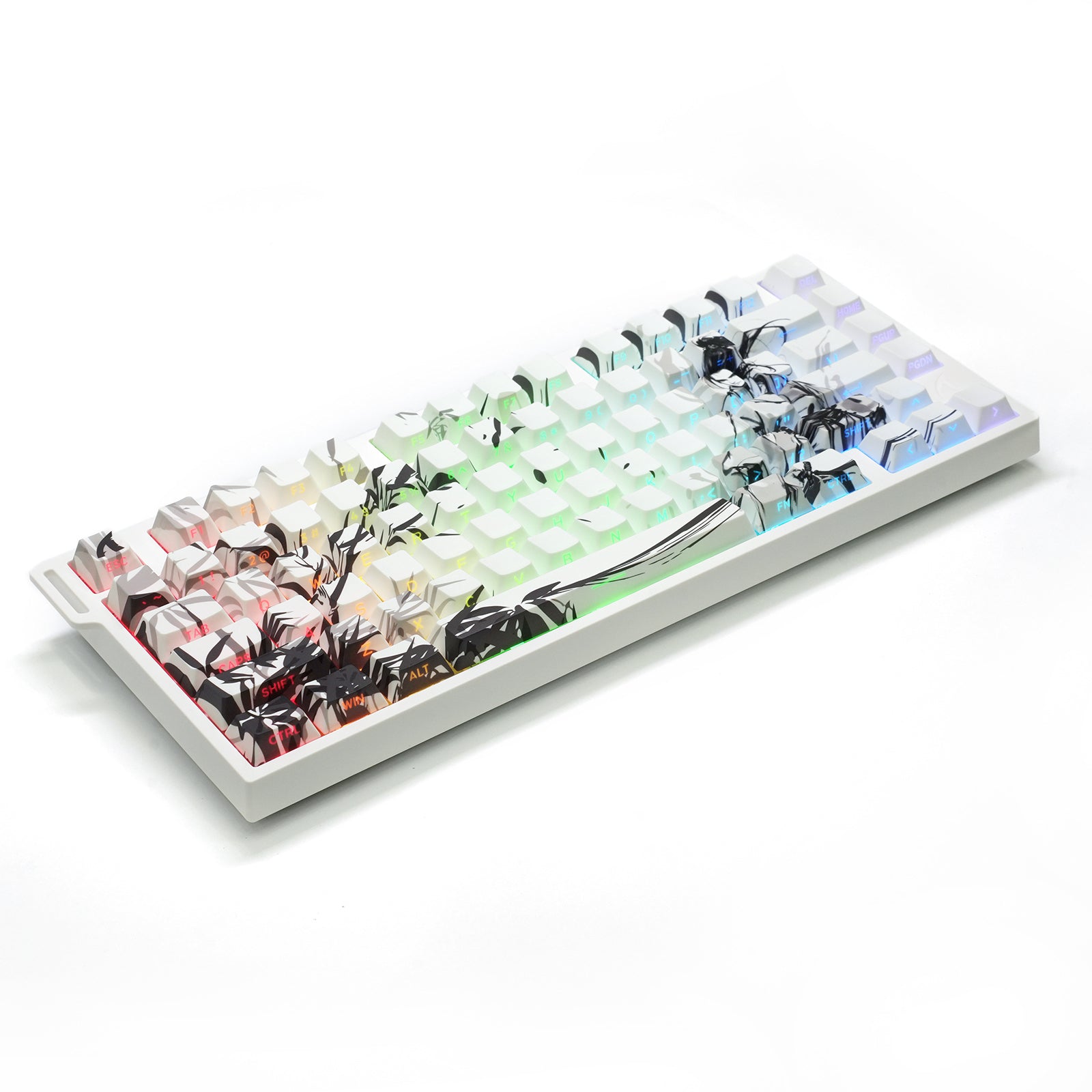 ATTACK SHARK SK02 129 teclas com keycaps PBT impressas na lateral, ANSI/ISO, Cavaleiro Errante