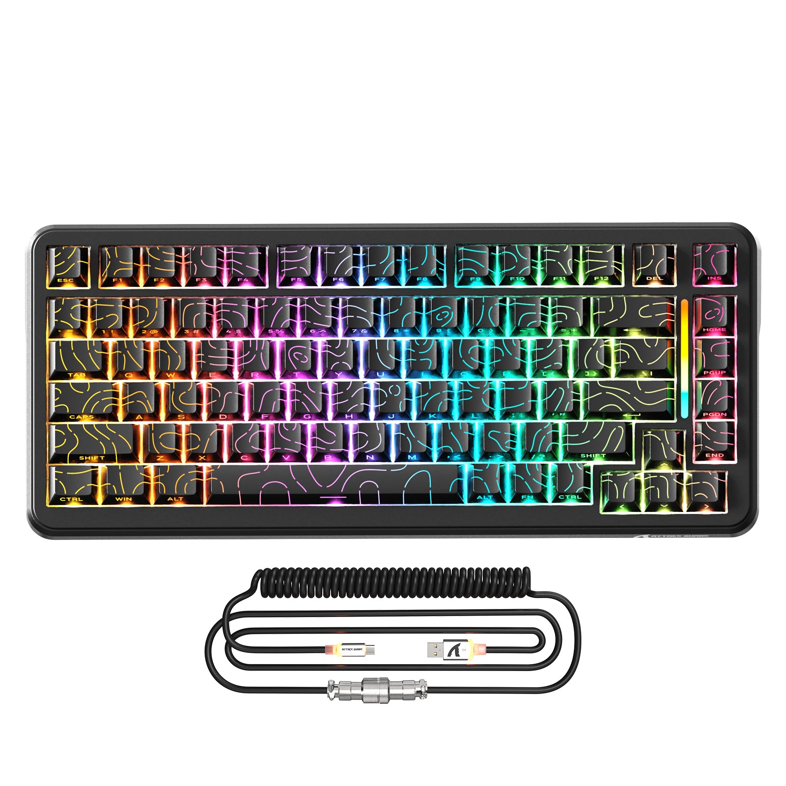 Teclado Magnético ATTACK SHARK X82PRO HE com Cabo Enrolado RGB C01Ultra