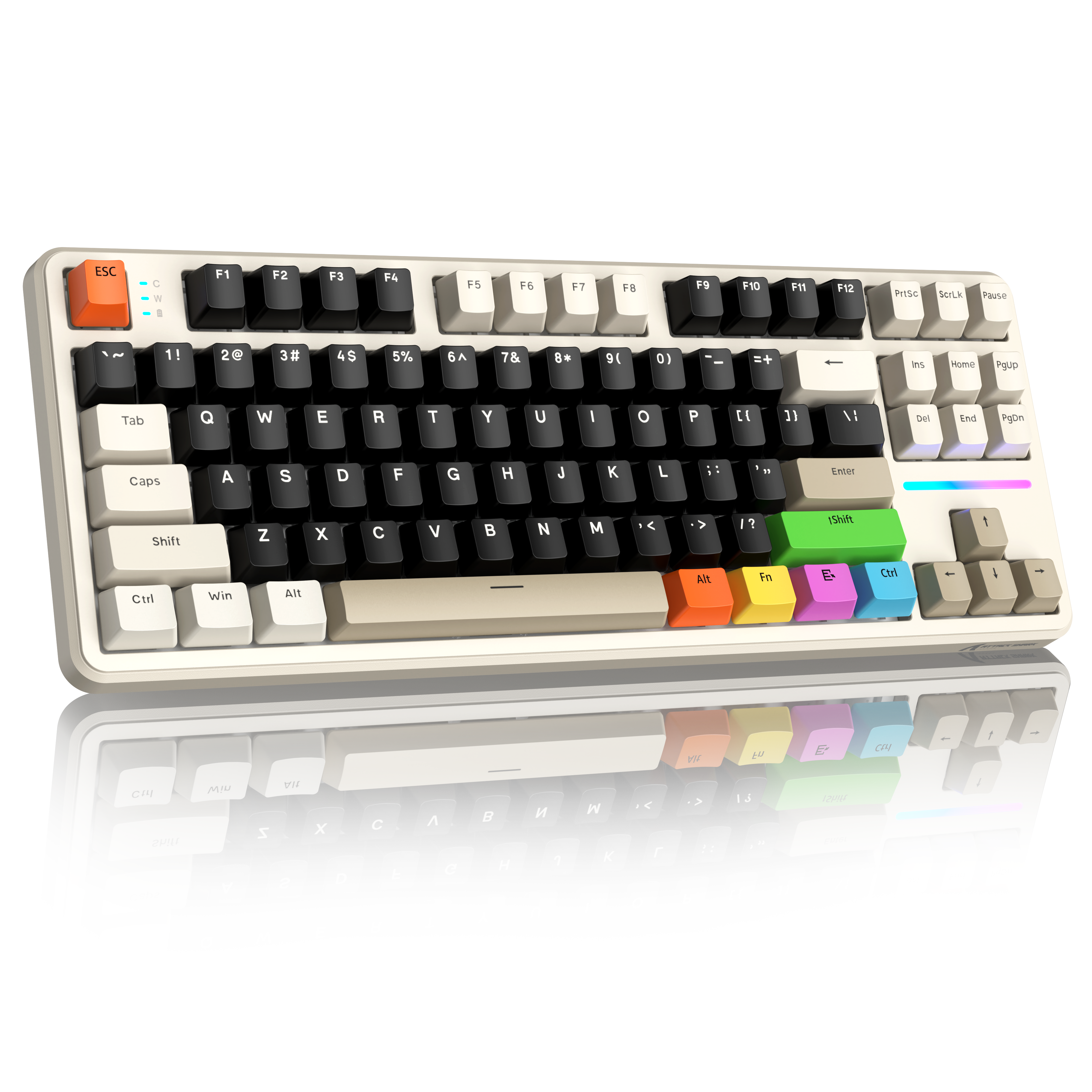 ATTACK SHARK X87 Teclado Mecânico Tri-modo com Gaxeta