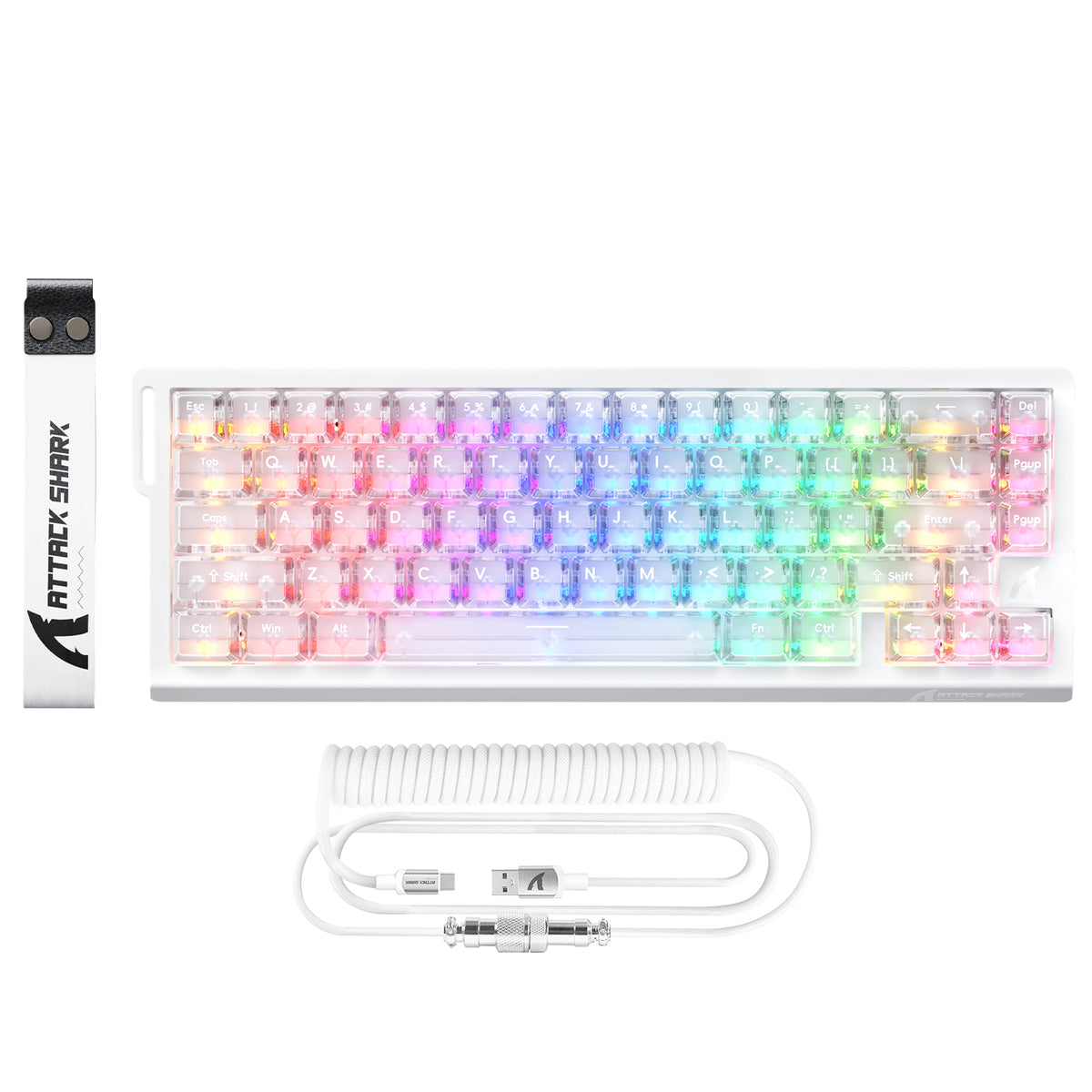 ATTACK SHARK X68 HE Teclado Rapid Trigger com Switch Magnético e Cabo Enrolado C01PRO