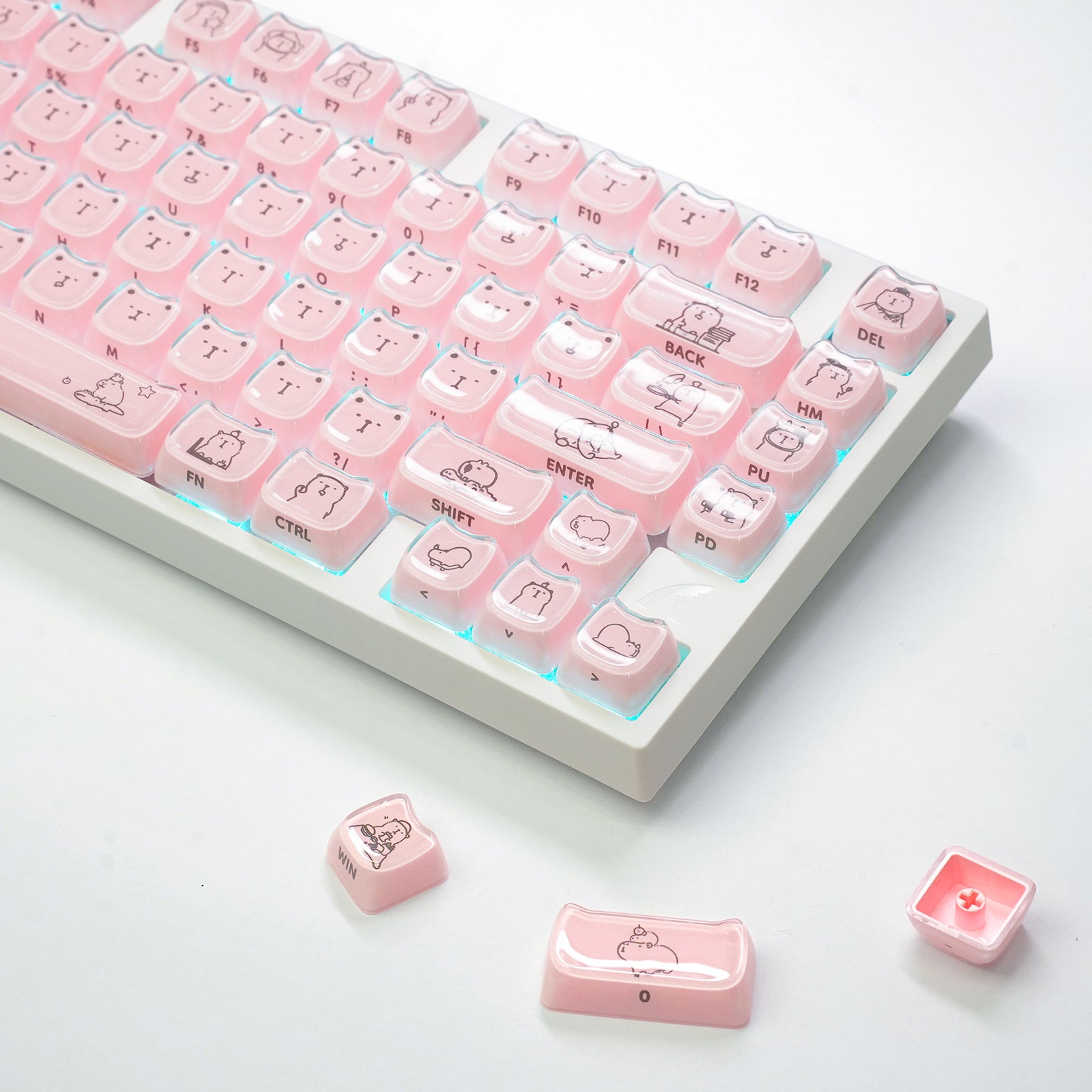 ATTACK SHARK SK05 118/119 teclas, keycaps de PBT, MOA, ANSI