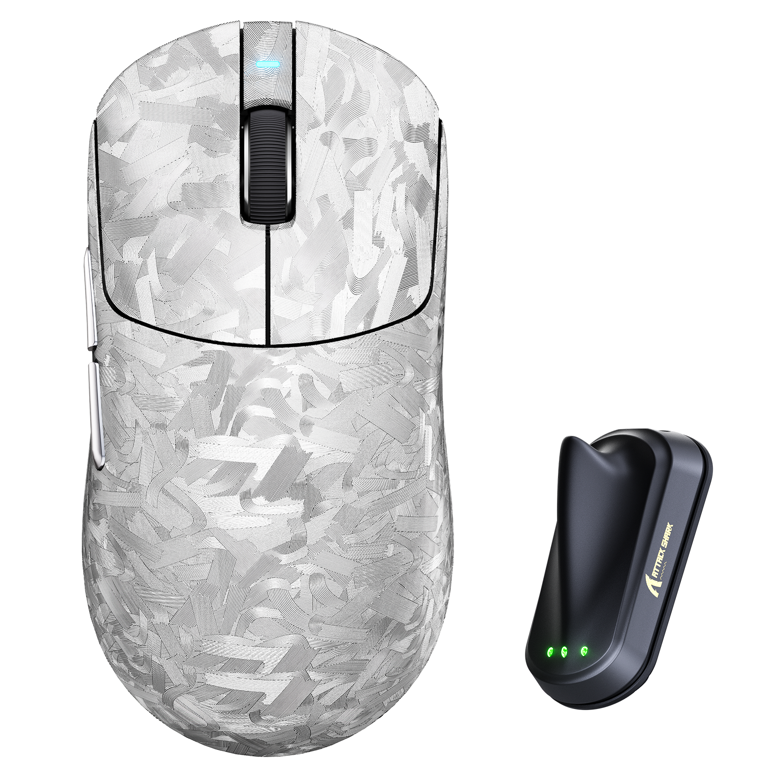 Pré-venda: Mouse Gamer Sem Fio ATTACK SHARK RS3 ULTRA Fibra de Carbono PAW3955MAX