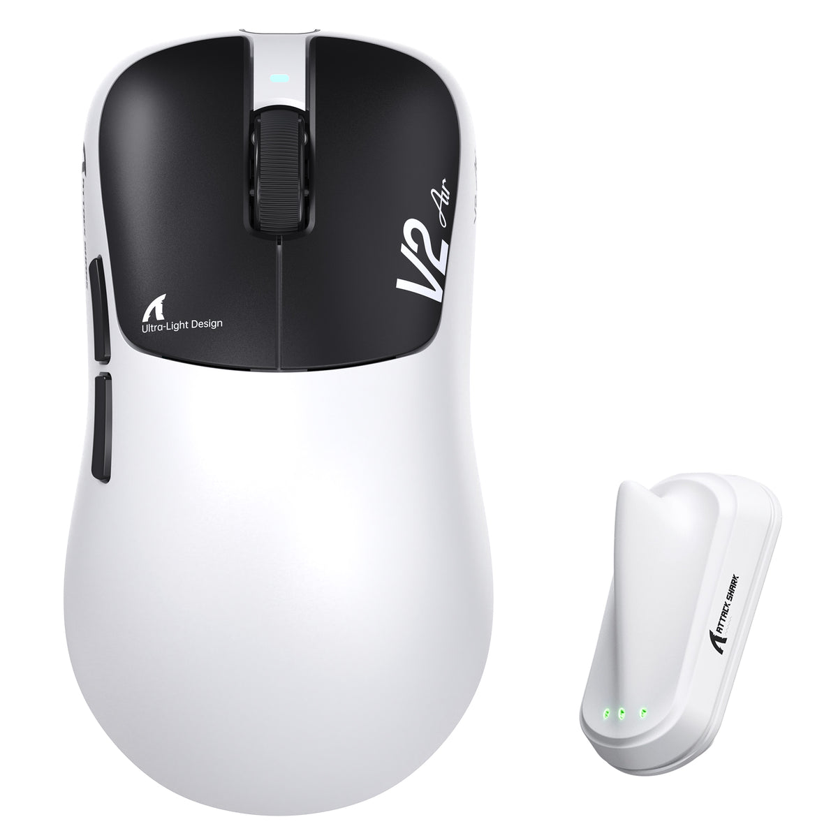 ATTACK SHARK V2 AIR PAW3955MAX Mouse Gamer Sem Fio Ergonômico
