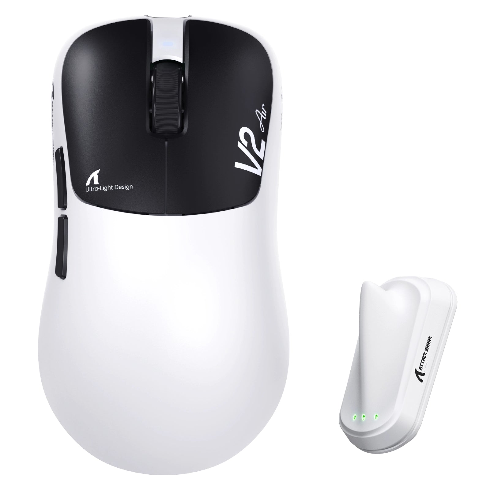 ATTACK SHARK V2 AIR PAW3955MAX Mouse Gamer Sem Fio Ergonômico