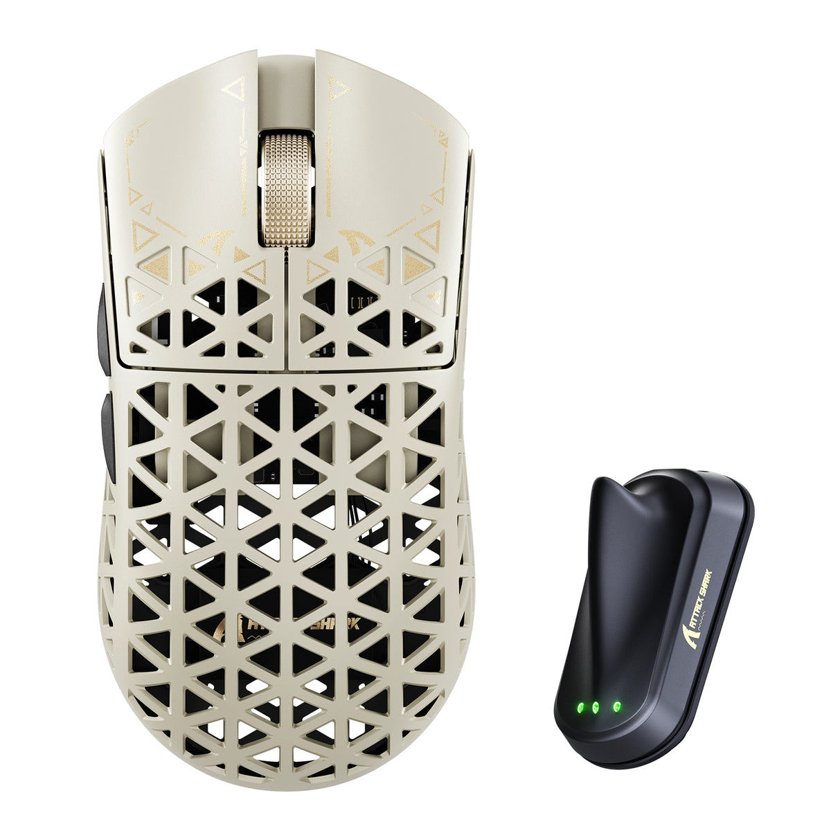 Mouse gamer sem fio ATTACK SHARK R5 TURBO em fibra de carbono, 8K