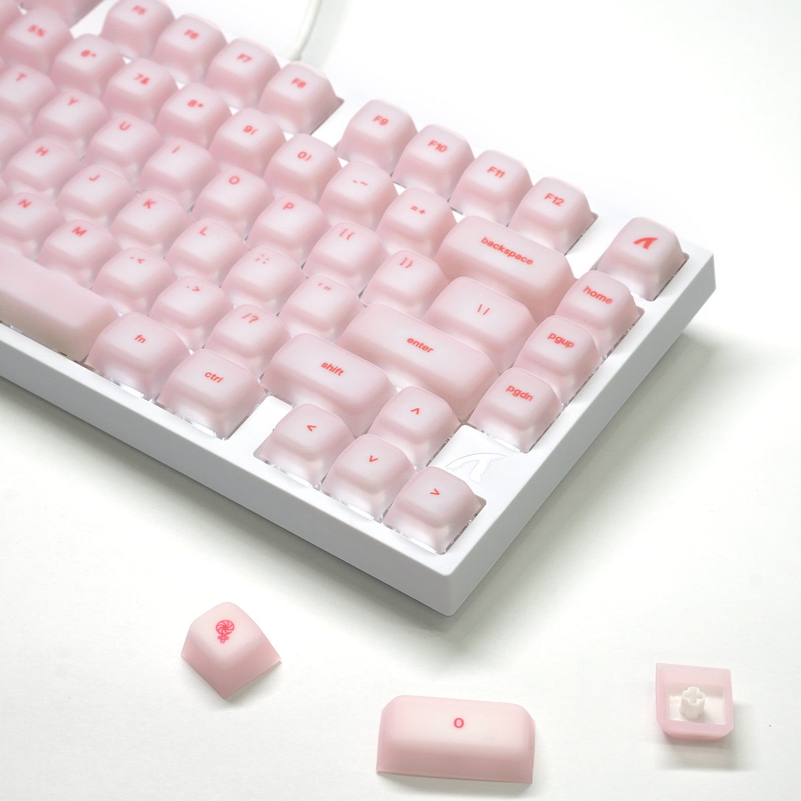 ATTACK SHARK SK01 Conjunto de 113 teclas com keycaps de silicone, perfil Cherry, ANSI, rosa