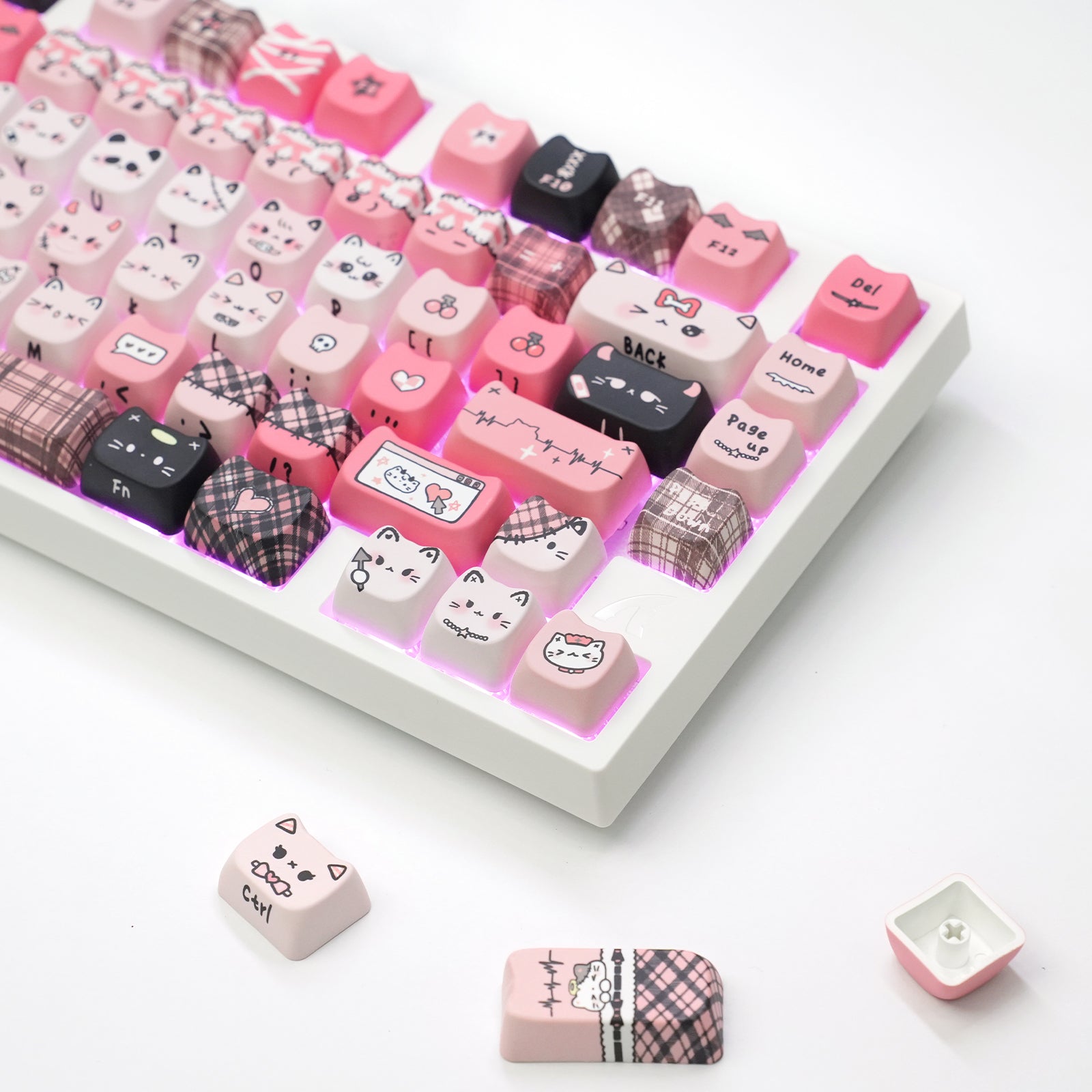 ATTACK SHARK SK05 118/119 teclas, keycaps de PBT, MOA, ANSI