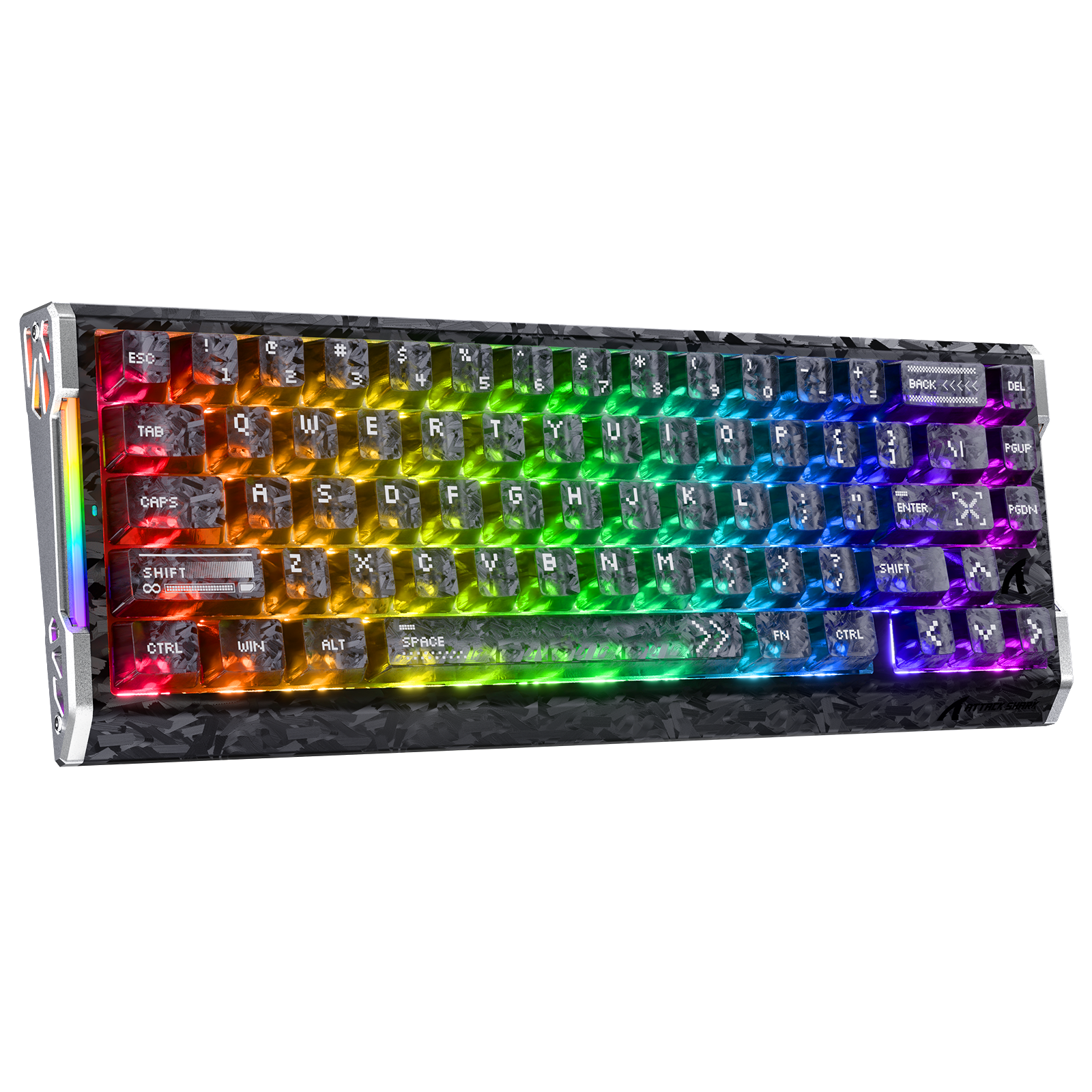 Teclado ATTACK SHARK R68 HE Fibra de Carbono com Ativação Rápida e Switch Magnético