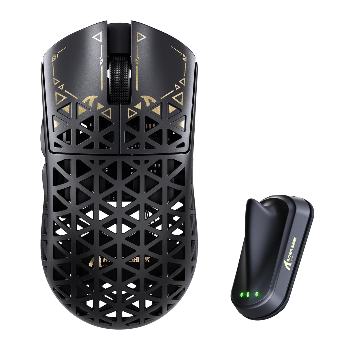 Mouse gamer sem fio ATTACK SHARK R5 TURBO em fibra de carbono, 8K