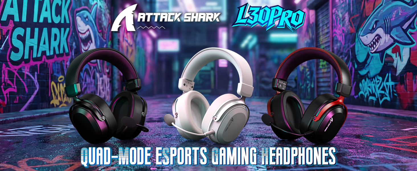 Headset Gamer Sem Fio ATTACK SHARK L30PRO