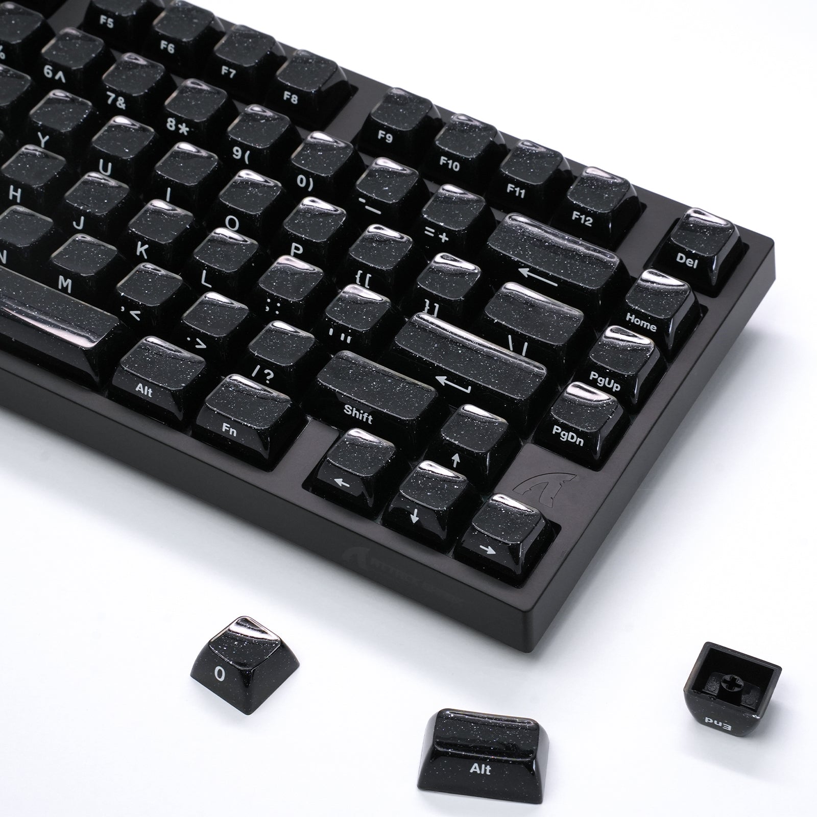 ATTACK SHARK SK03, 136 teclas, keycaps de cristal, perfil ASA, ANSI/ISO