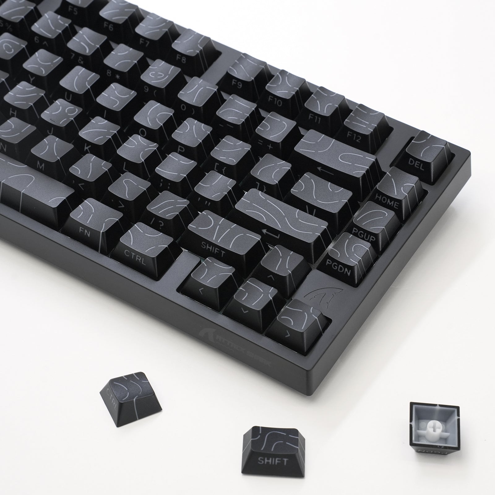 ATTACK SHARK SK06, 135 teclas, keycaps translúcidas com iluminação, ANSI/ISO