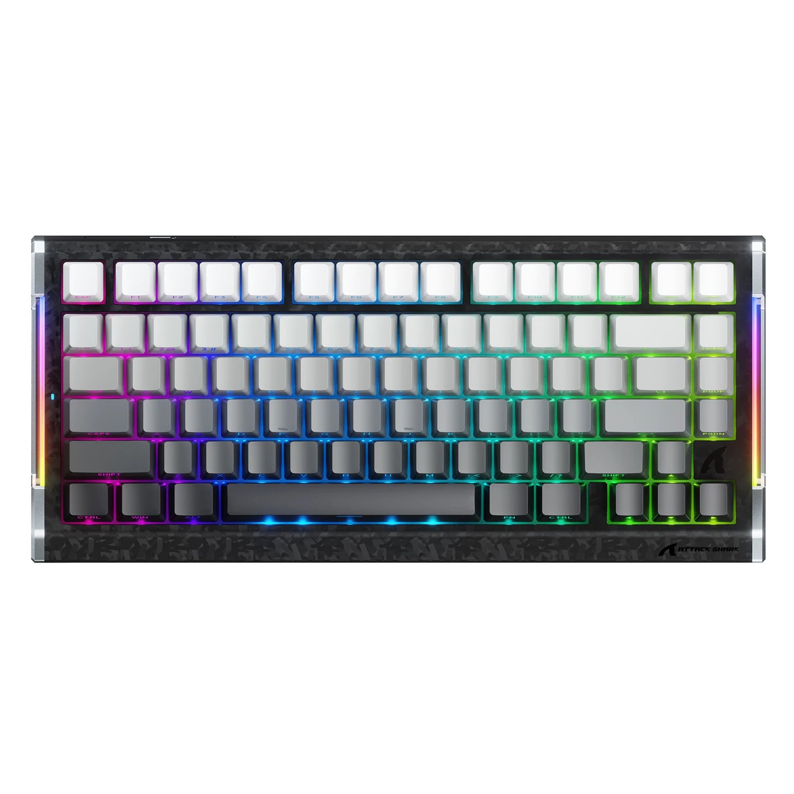 ATTACK SHARK R86 HE Teclado de fibra de carbono com acionamento rápido e switches magnéticos