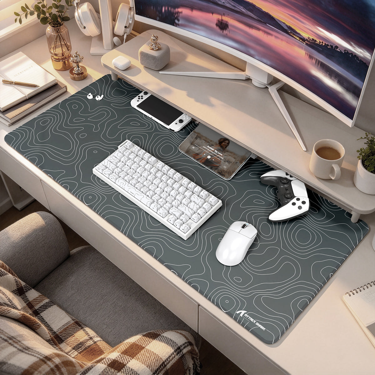 Mousepad Gamer eSport ATTACK SHARK CM02PRO (900x400x4 MM)