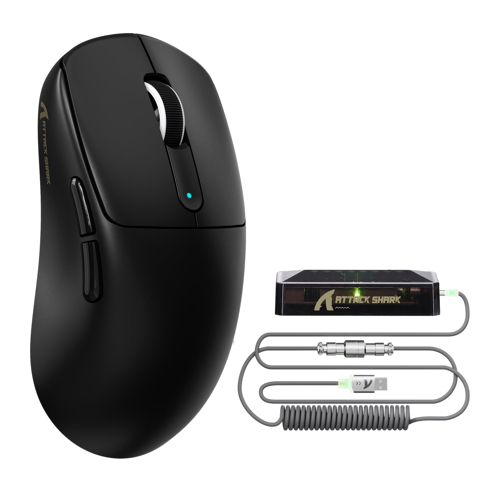 Mouse Gamer Sem Fio ATTACK SHARK V5 8KHz PAW3950MAX com Cabo C06 Ultra