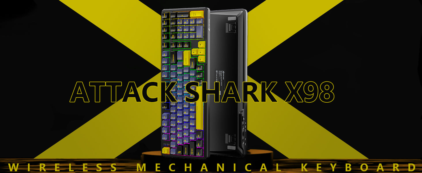 Teclado Mecânico Sem Fio de Tamanho Completo ATTACK SHARK X98