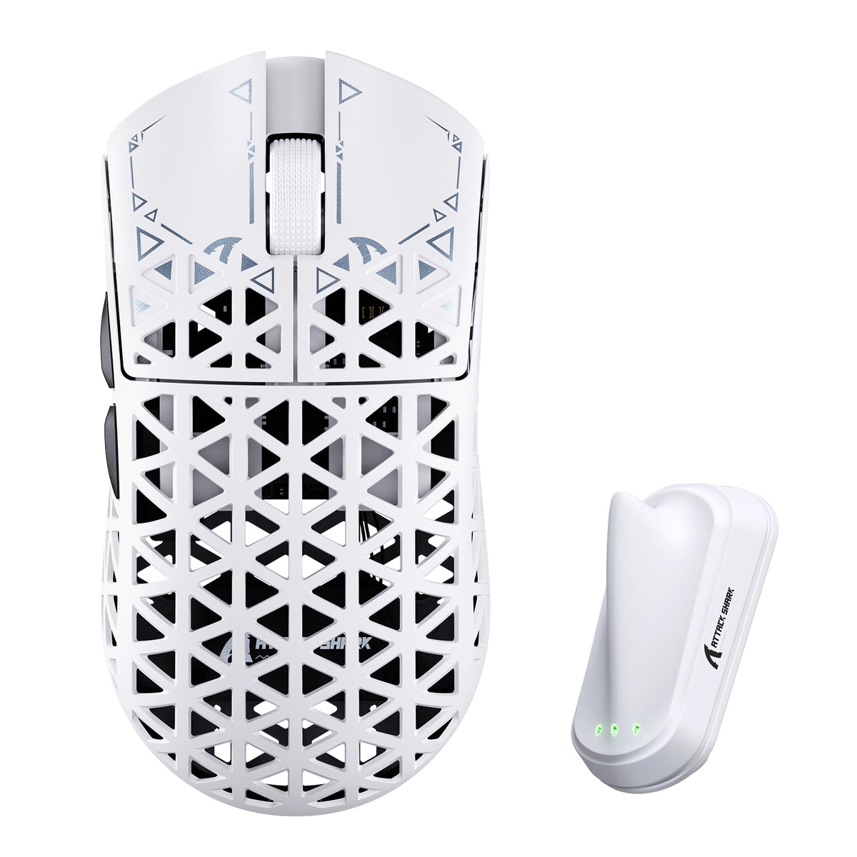Mouse gamer sem fio ATTACK SHARK R5 TURBO em fibra de carbono, 8K