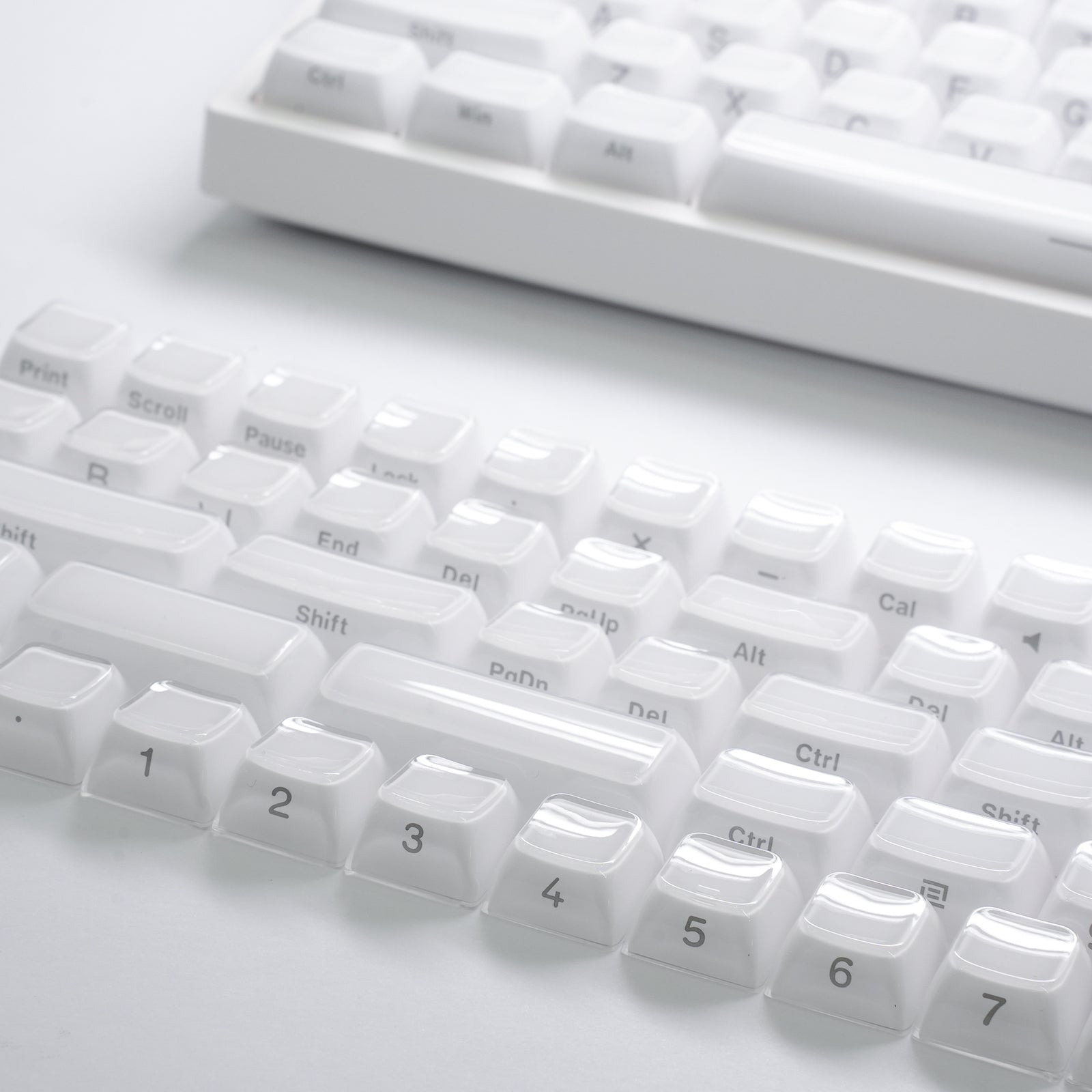 ATTACK SHARK SK03, 136 teclas, keycaps de cristal, perfil ASA, ANSI/ISO