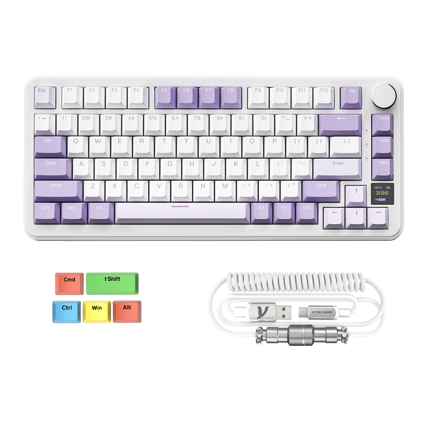 ATTACK SHARK X85PRO Teclado Mecânico Tri-modo com Gaxeta