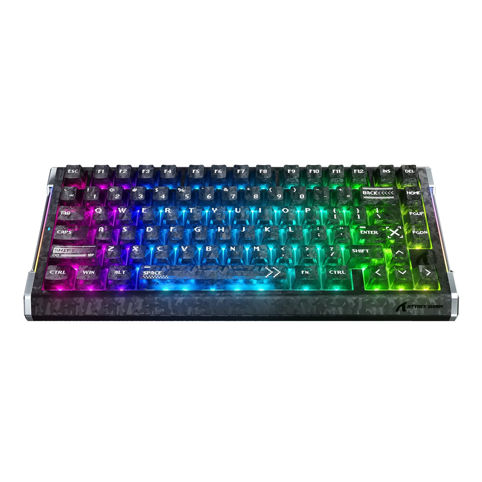 ATTACK SHARK R86 HE Teclado de fibra de carbono com acionamento rápido e switches magnéticos
