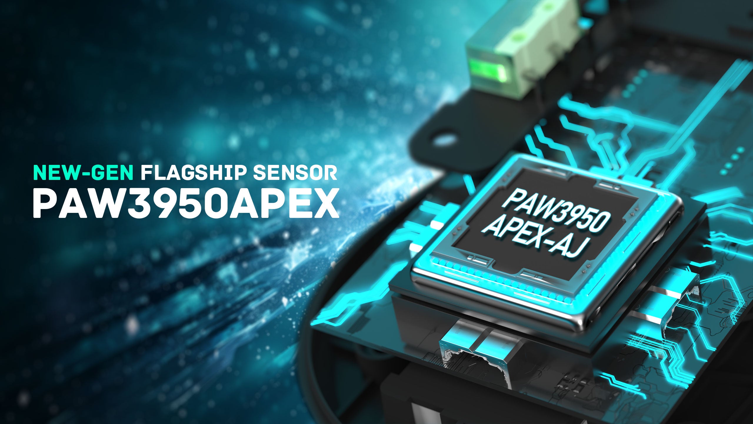 ATTACK SHARK x AJAZZ AJ159 APEX PAW3950 Mouse Gamer 8K com Triplo Modo