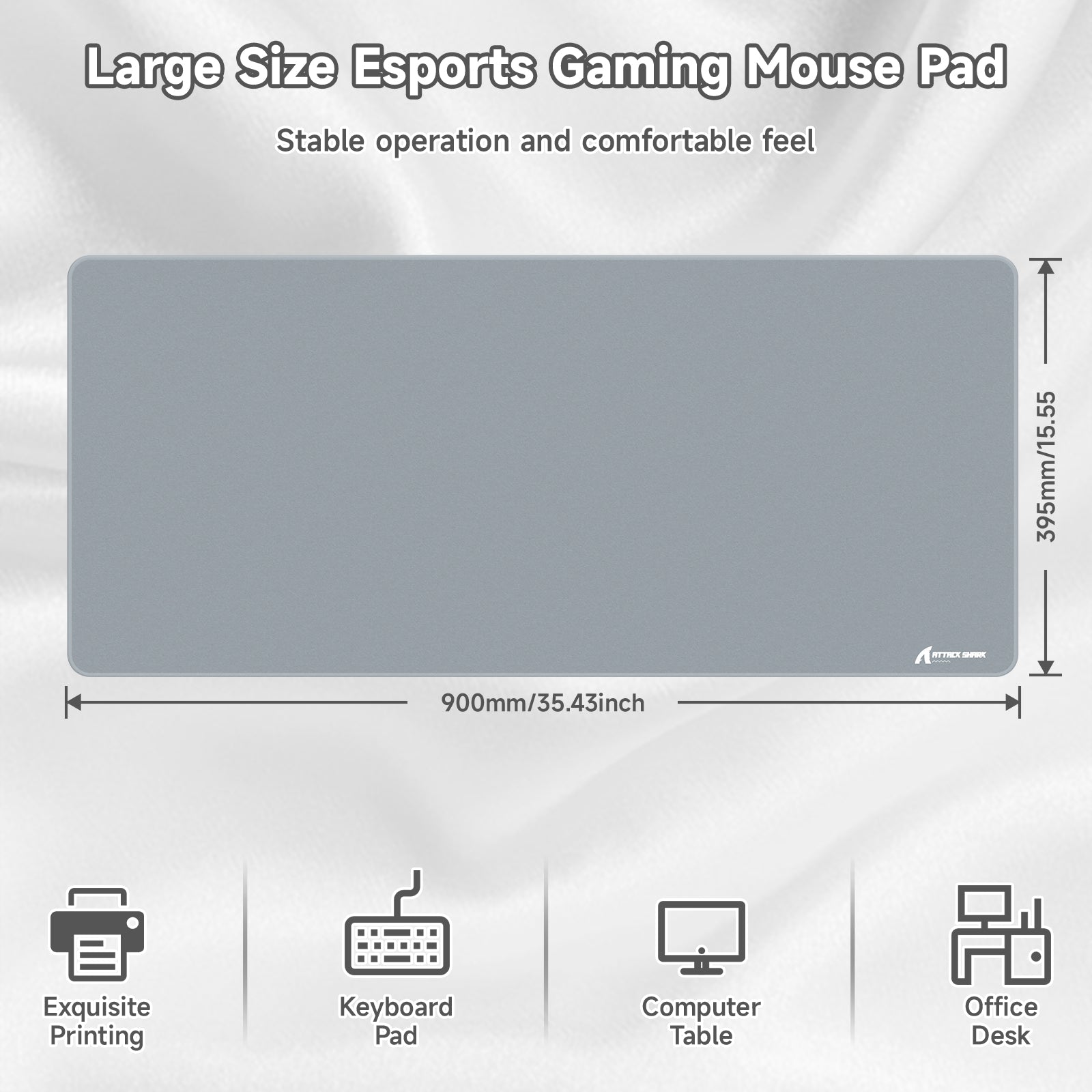 Mousepad Gamer eSport ATTACK SHARK CM02PRO (900x400x4 MM)