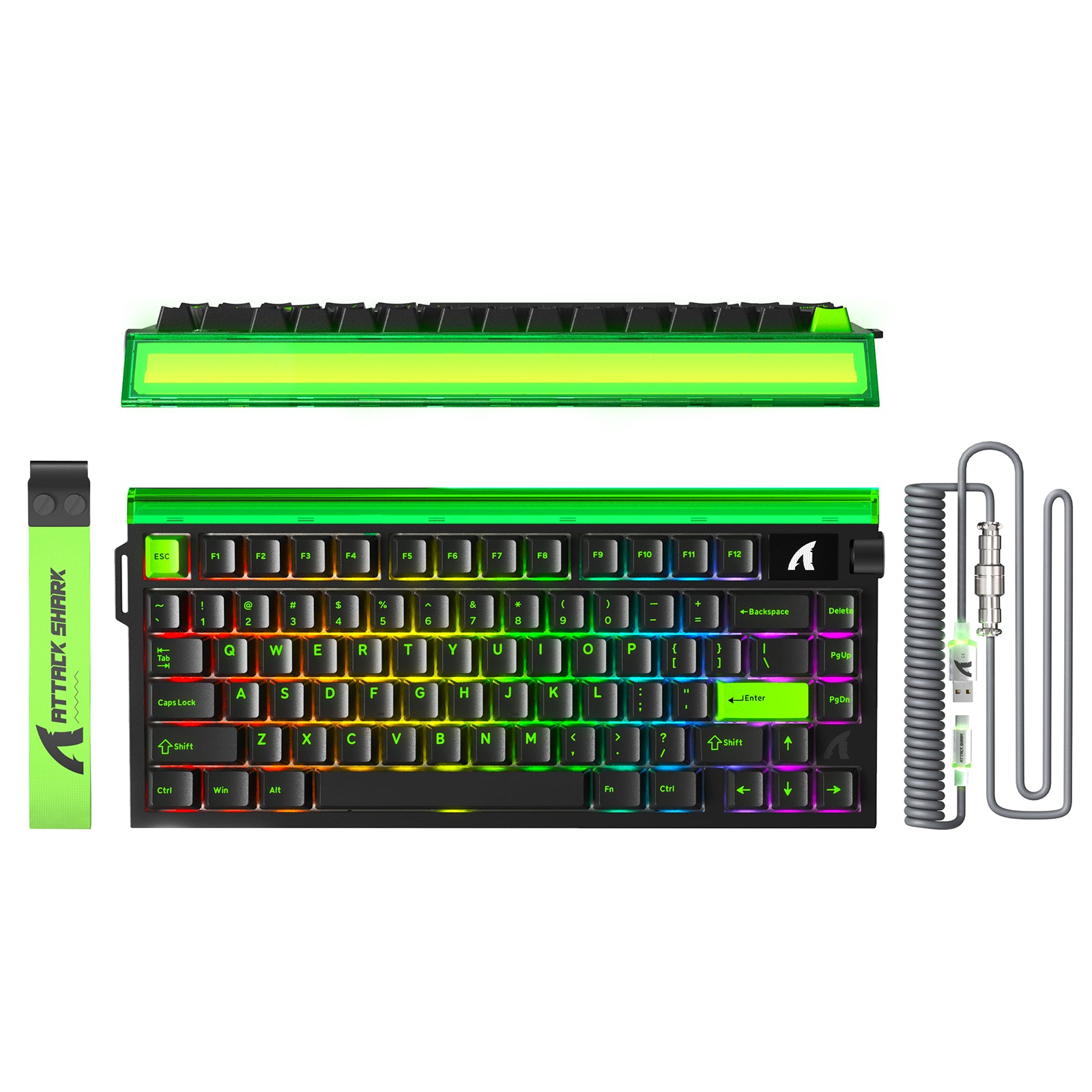 Teclado ATTACK SHARK R85 HE Rapid Trigger com cabo de LED C01ULTRA