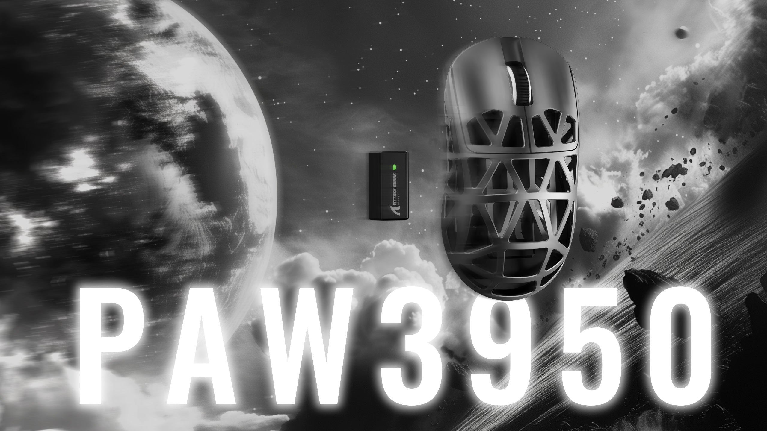 ATTACK SHARK R2 Mouse Gamer de Liga de Magnésio PAW3950 8K (Não Inclui a Base de Carregamento)