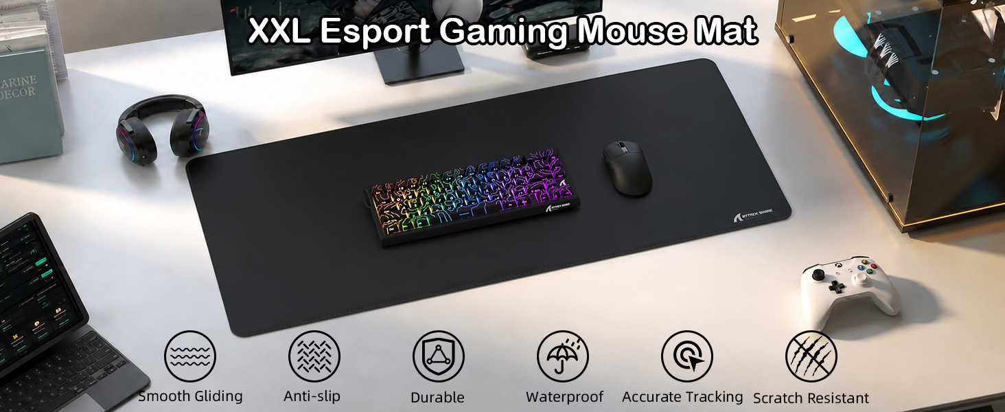 Mousepad Gamer eSport ATTACK SHARK CM02PRO (900x400x4 MM)