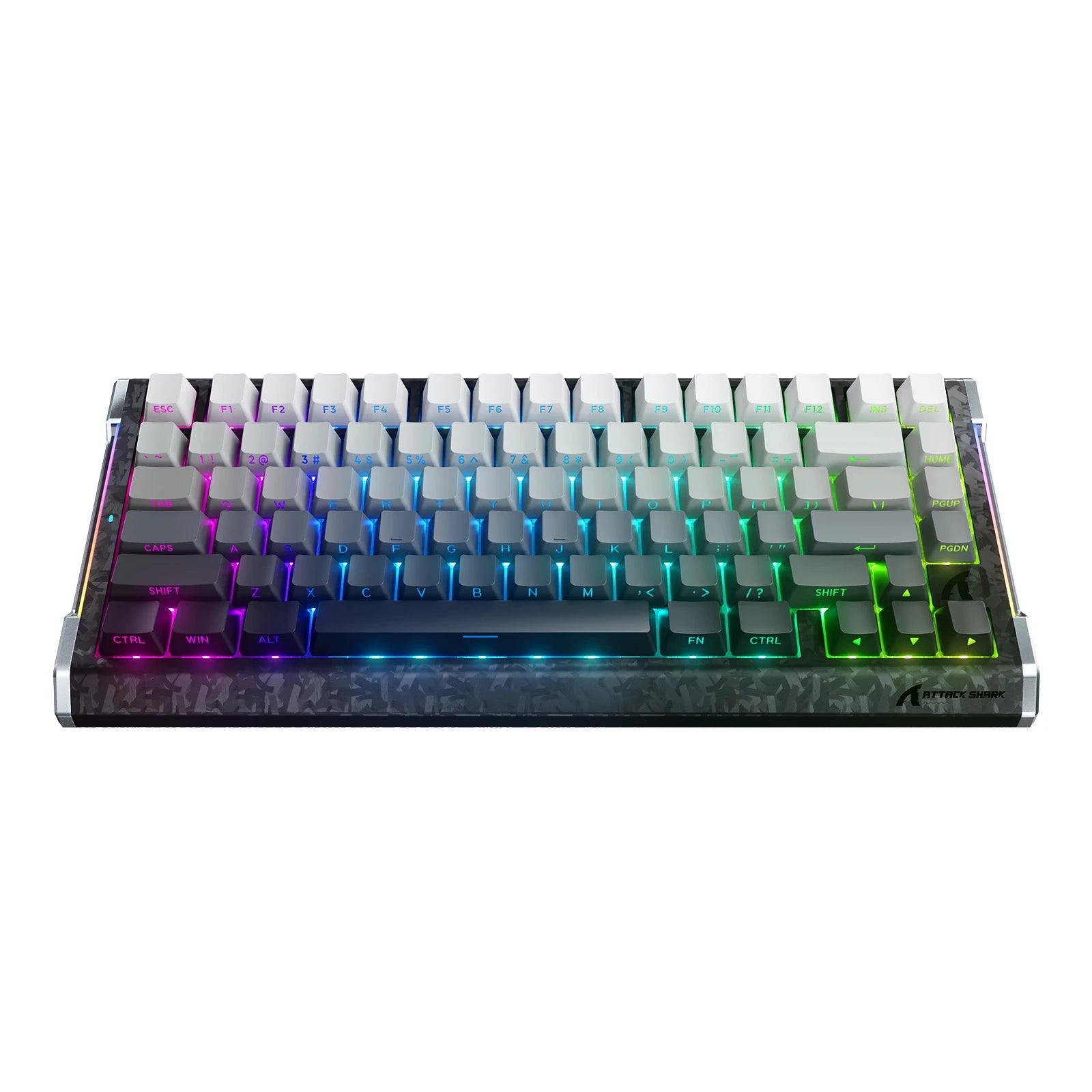 ATTACK SHARK R86 HE Teclado de fibra de carbono com acionamento rápido e switches magnéticos