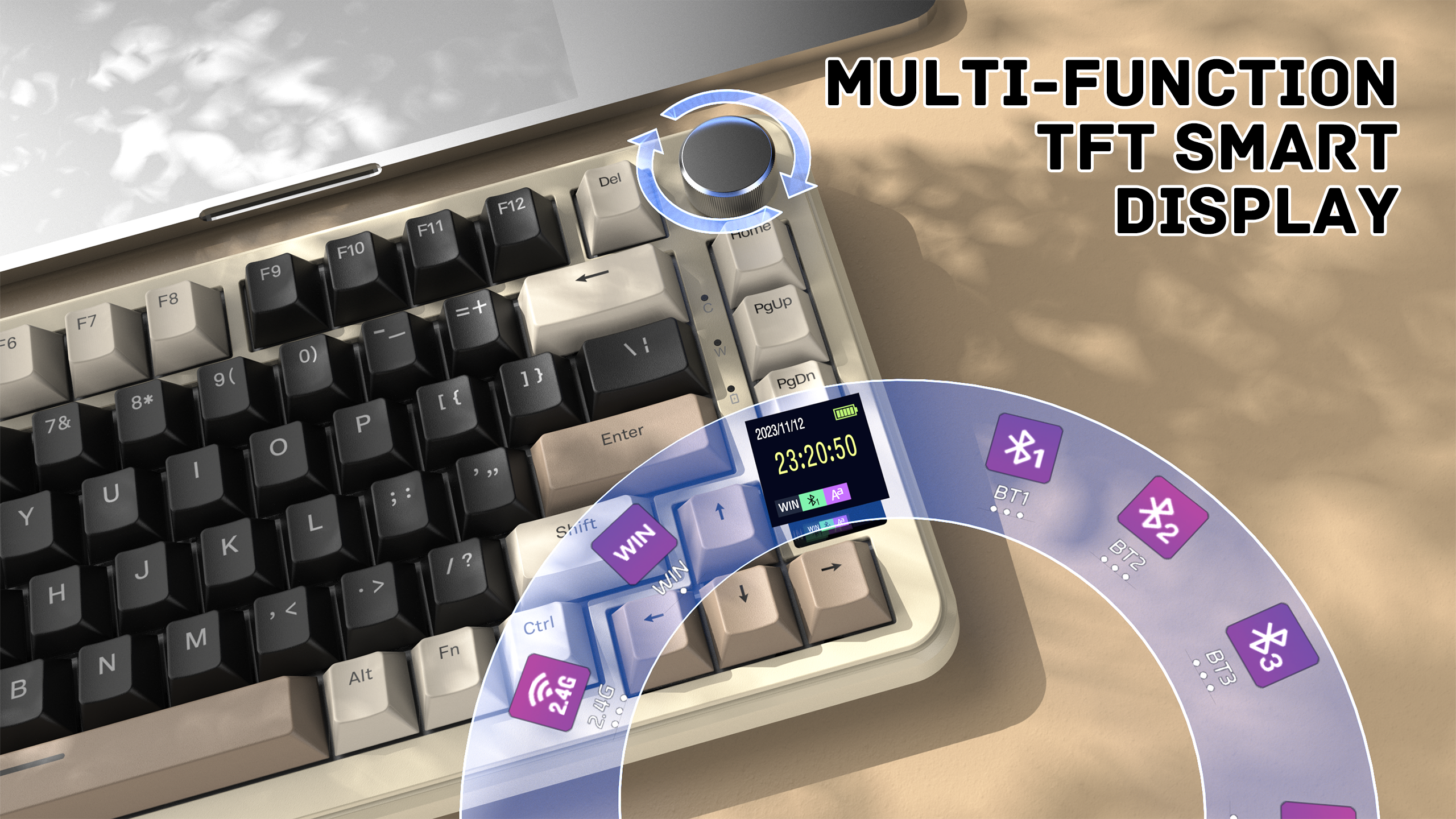 ATTACK SHARK X85PRO Teclado Mecânico Tri-modo com Gaxeta