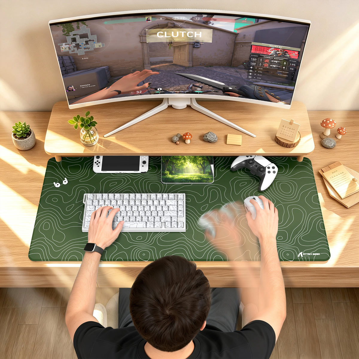 Mousepad Gamer eSport ATTACK SHARK CM02PRO (900x400x4 MM)